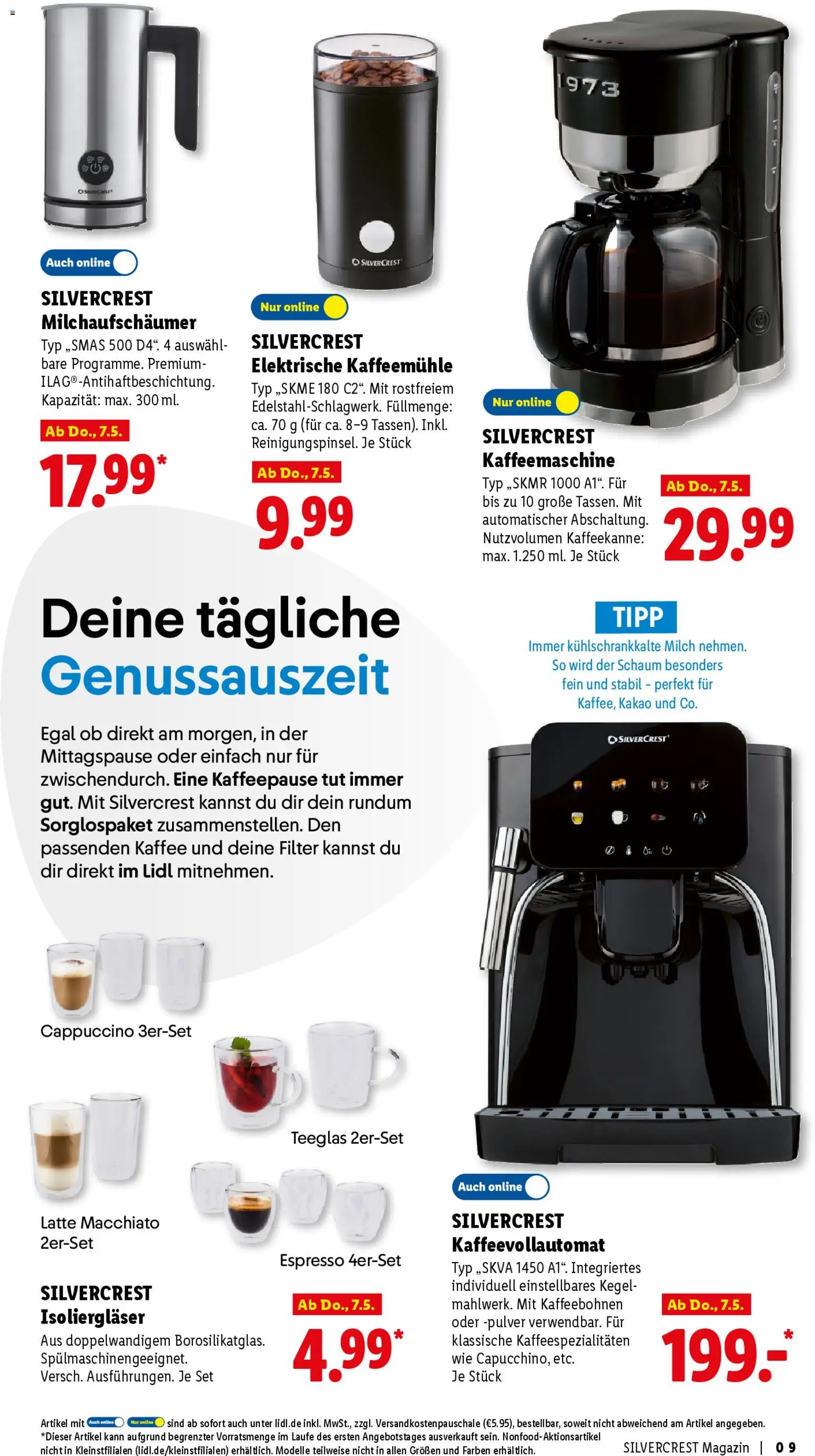 Lidl Německo leták - Silvercrest od 30.03.2026 | Strana: 9 | Produkty: Cappuccino, Kakao