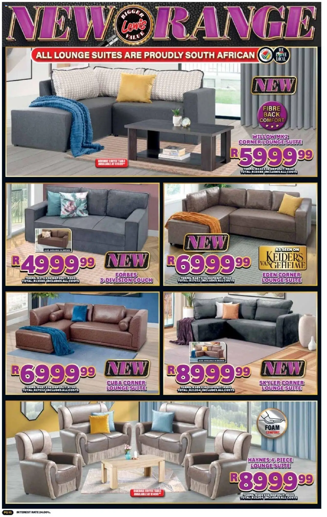 New Lewis Stores catalogue – valid from 01.10.2025 | Page: 10 | Products: Couch, Table, Lounge suite, Foam