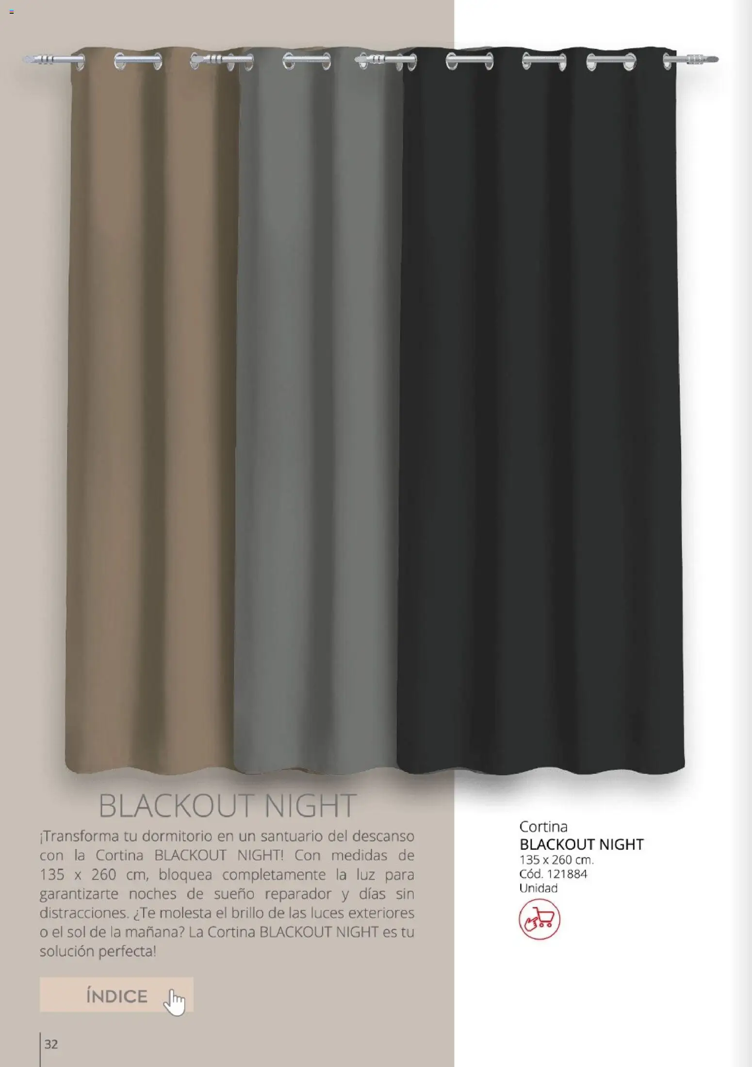 Conforama - Guía de textil 2026 │ válido desde el 05.02.2026 | Página: 32 | Productos: Cortina, Té