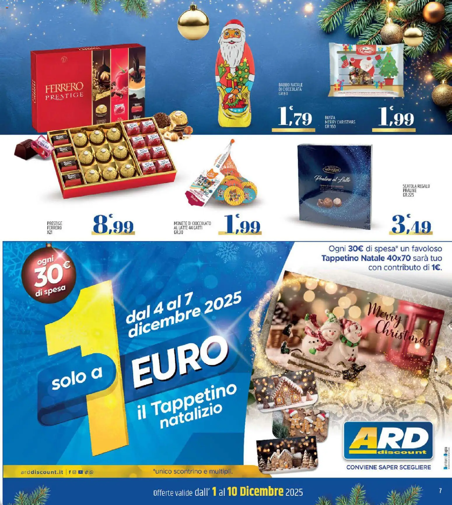 Volantino ARD Discount del 01.12.2025 | Pagina: 7 | Prodotti: Cioccolato, Latte, Scatola