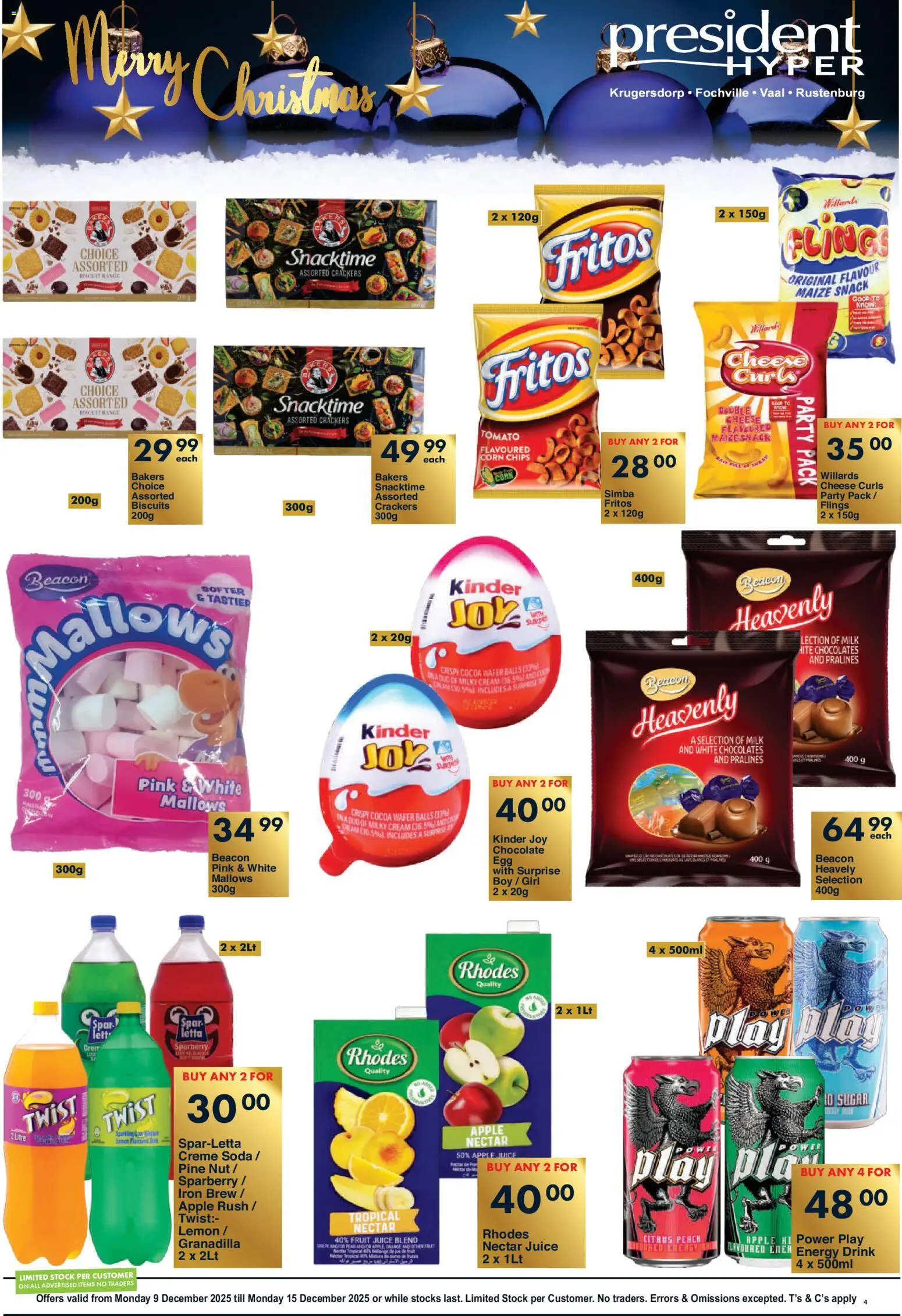 New President Hyper catalogue – valid from 09.12.2025 | Page: 4 | Products: Milk, Cream, Stock, Peach