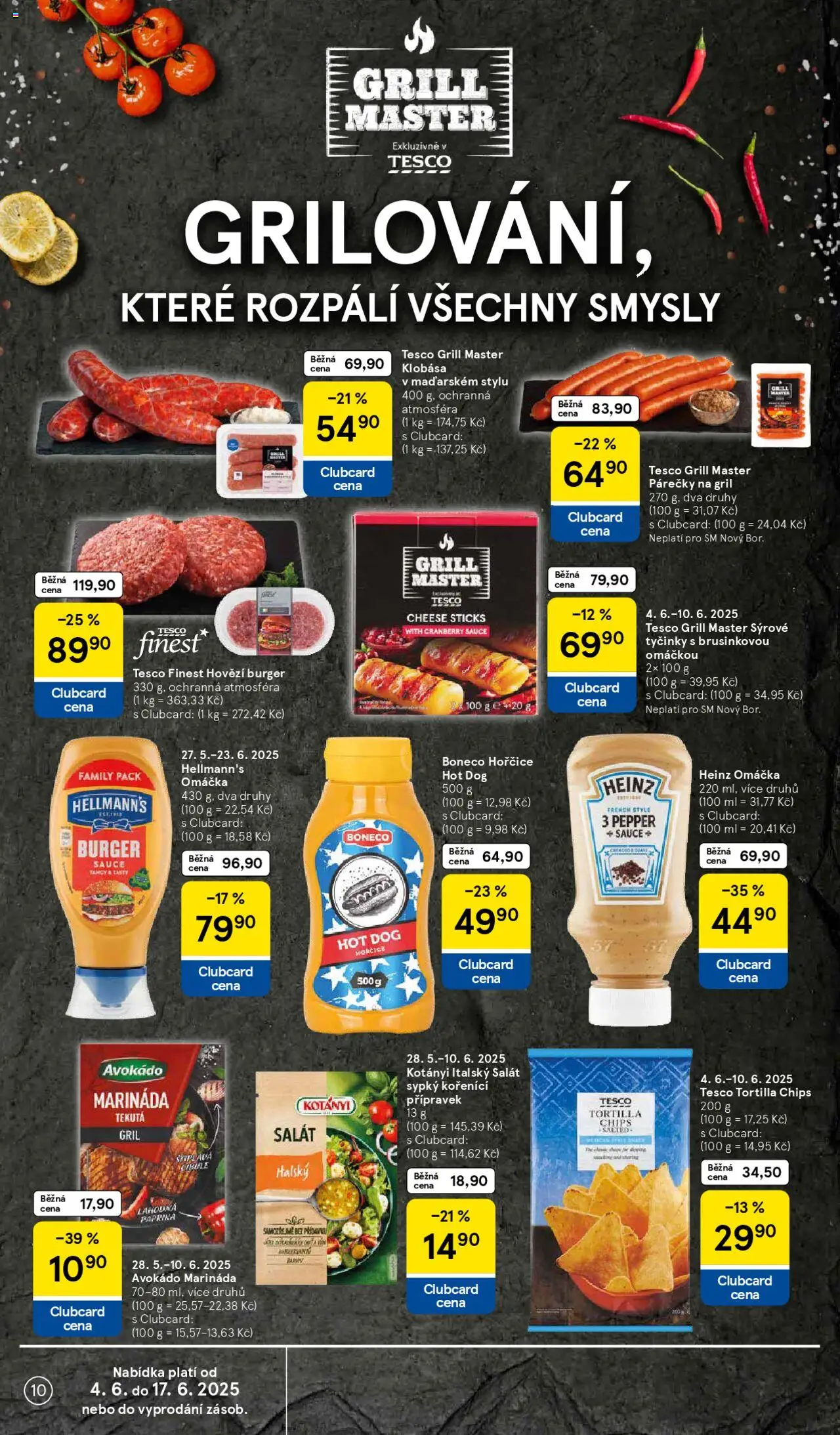Tesco leták - Supermarket od 04.06.2025 | Strana: 10 | Produkty: Grilování, Paprika, Tortilla, Avokádo