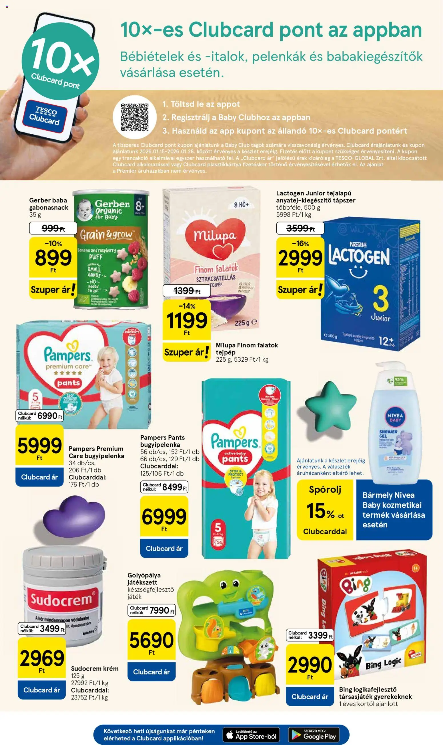 Tesco akciós ujság - amely érvényes a következő dátumtól: 15.01.2026 | Oldal: 7 | Termékek: Játék, Társasjáték, Bor, Puff