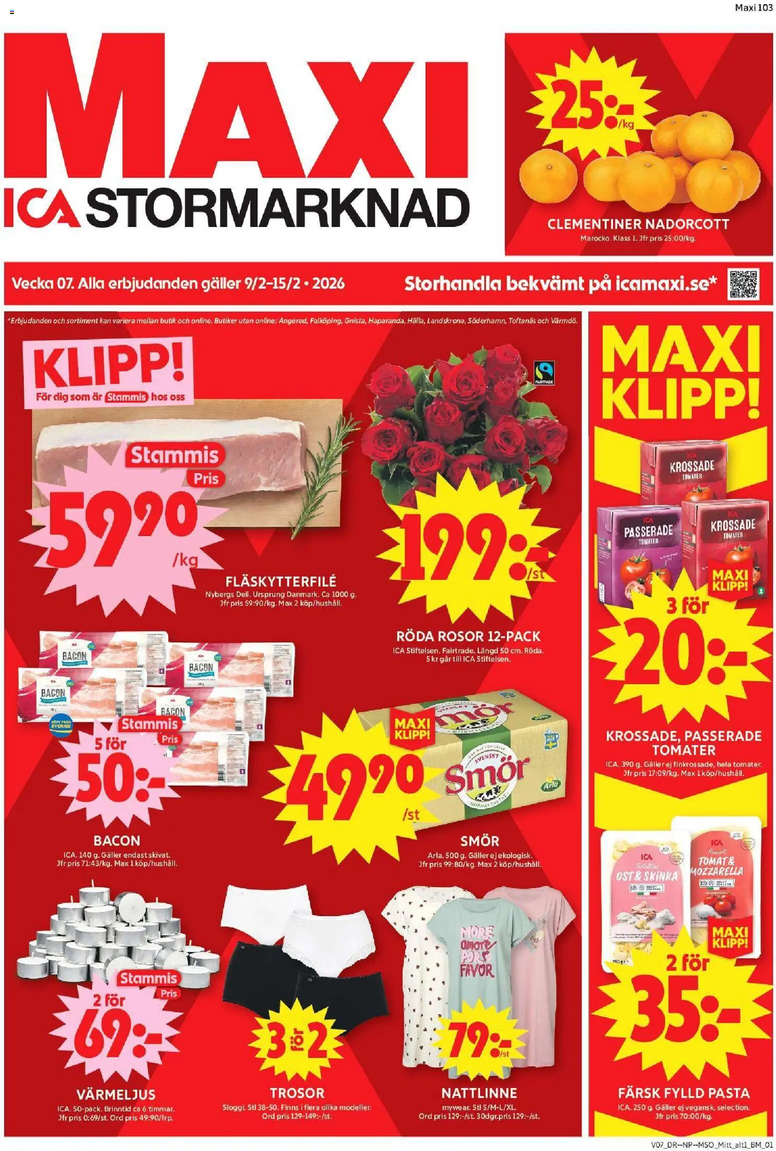 ICA Maxi reklamblad aktuell från 09.02.2026 | Sida: 1
