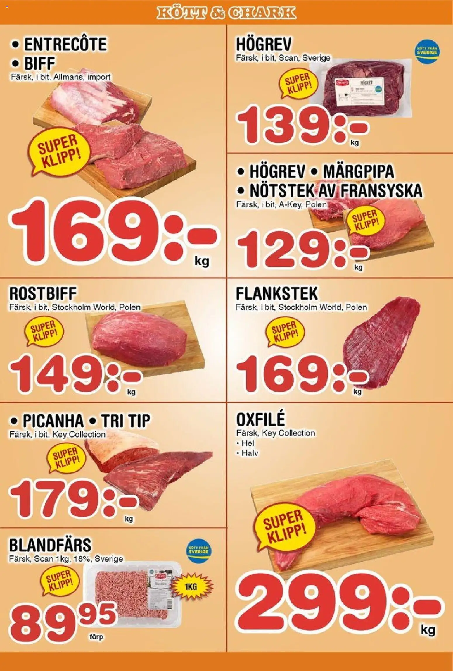 Nya Pulsen reklamblad aktuell från 24.11.2025 | Sida: 3 | Produkter: Entrecote, Blandfärs, Oxfilé