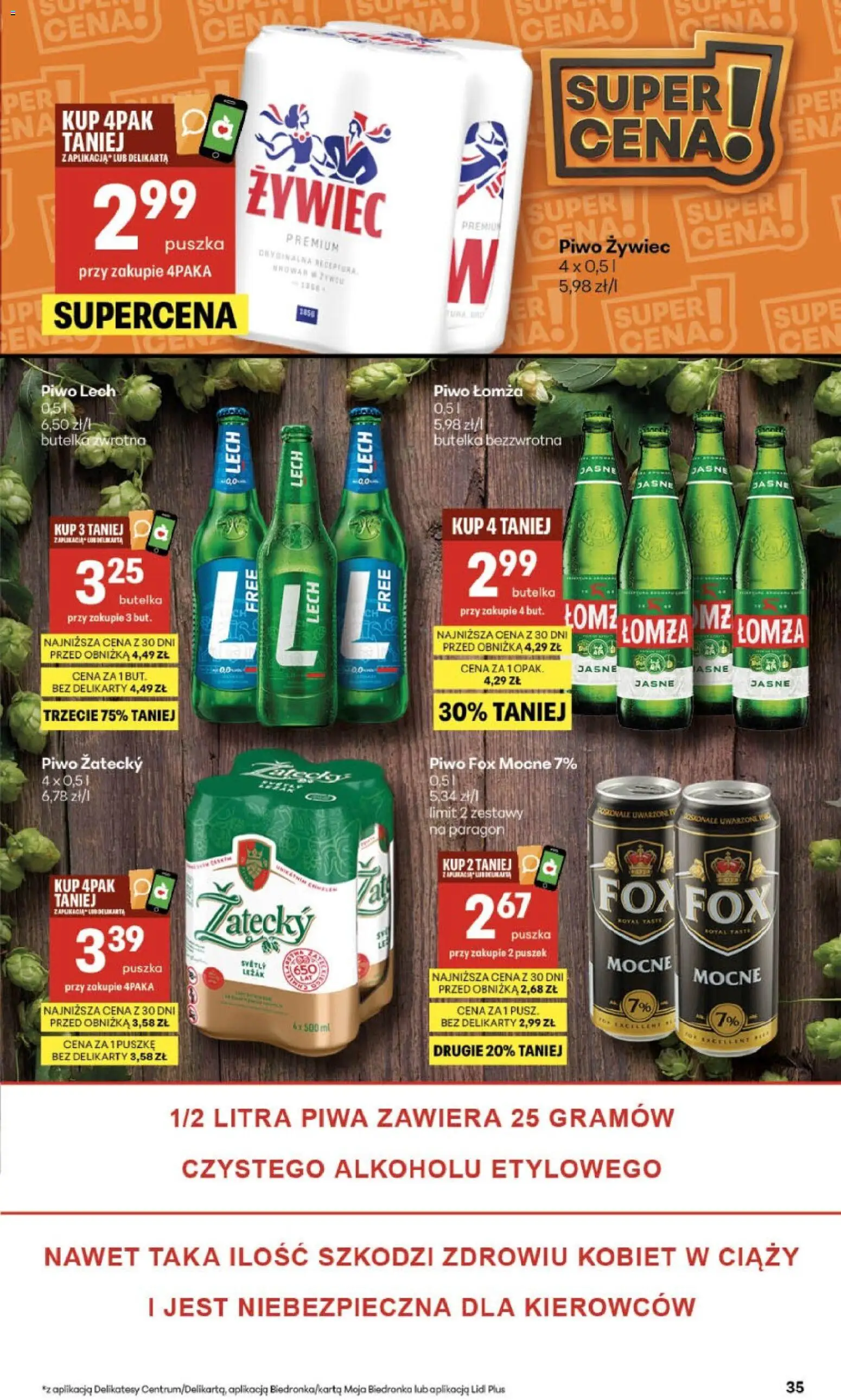 Delikatesy Centrum gazetka - Sklepy Własne od 05.03.2026 | Strona: 35 | Produkty: Delikatesy, Piwo