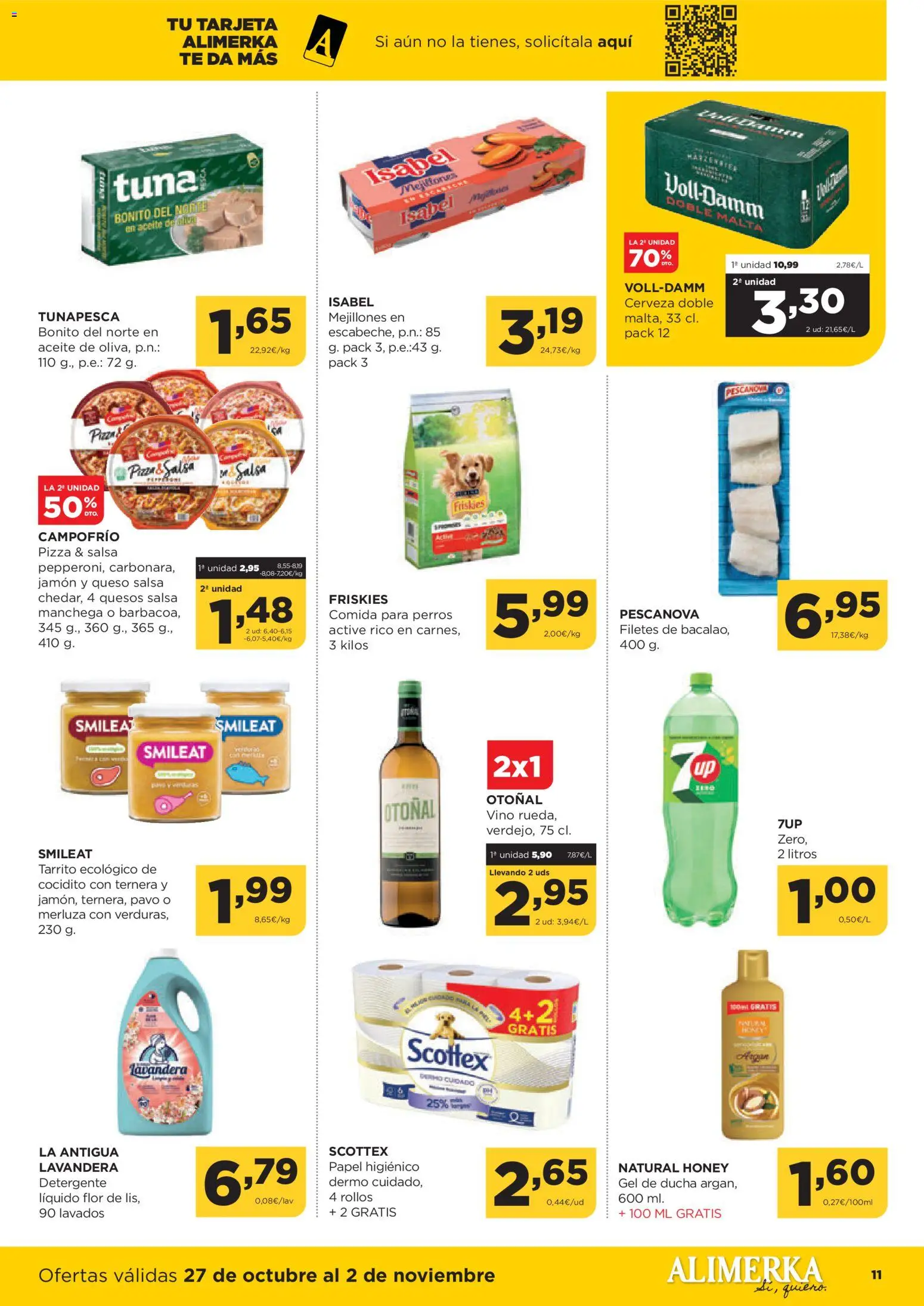 Alimerka folleto Asturias │ válido desde el 27.10.2025 | Página: 11 | Productos: Gel de ducha, Vino, Papel higienico, Ducha