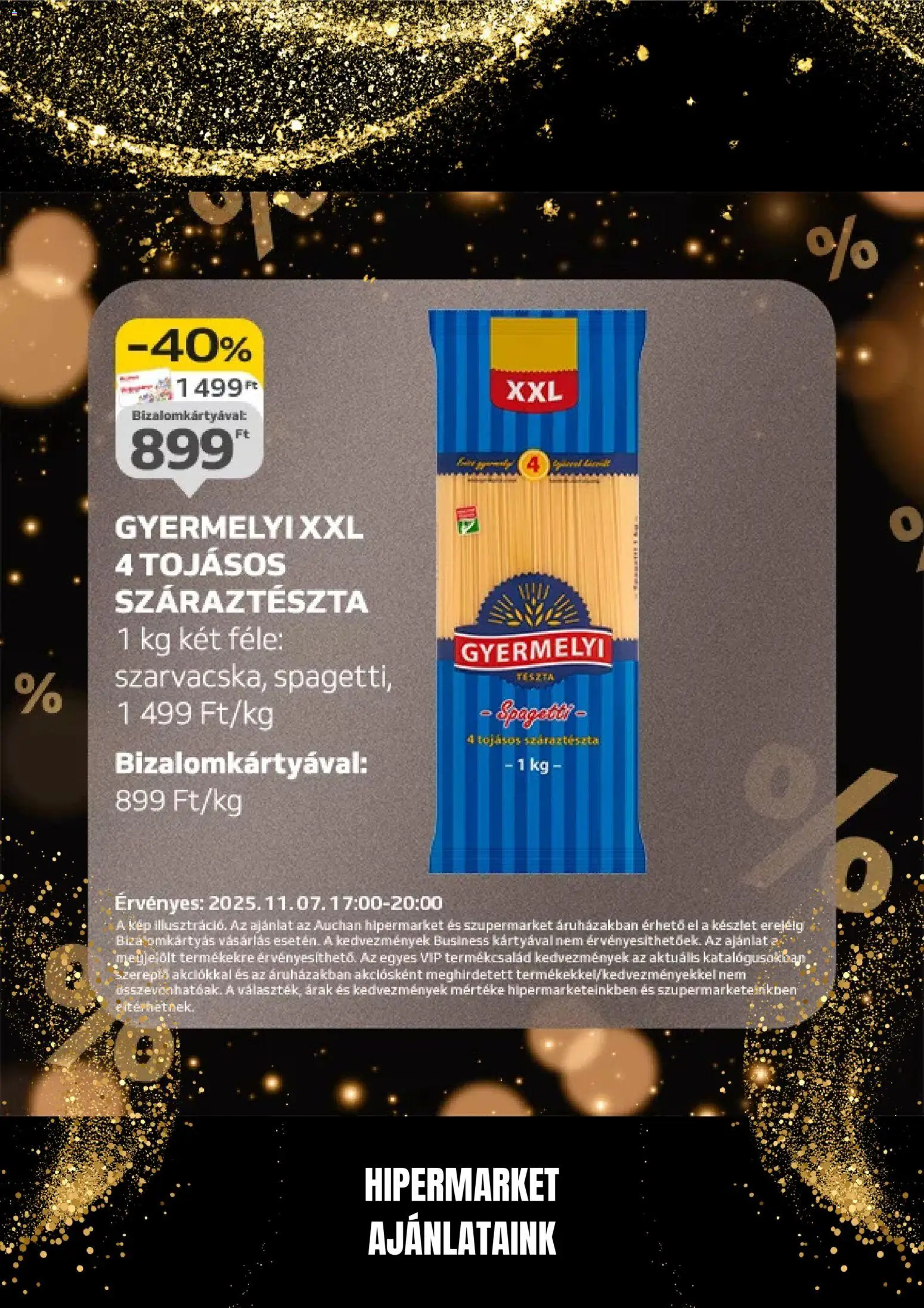 Auchan akciós ujság - amely érvényes a következő dátumtól: 07.11.2025 | Oldal: 3 | Termékek: Száraztészta