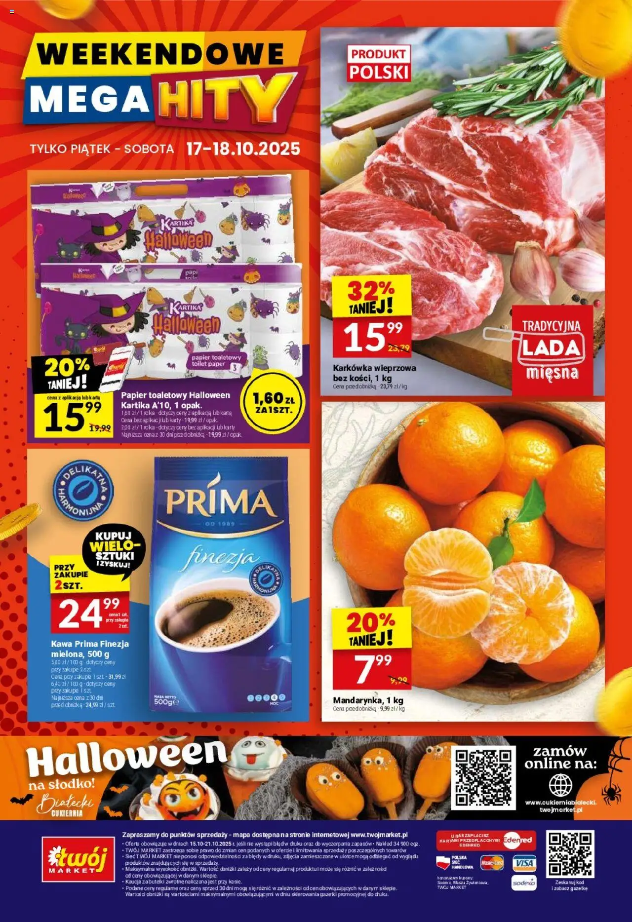 Twój Market Gazetka od 15.10.2025 | Strona: 40 | Produkty: Karta, Karkówka, Papier toaletowy, Karkówka wieprzowa