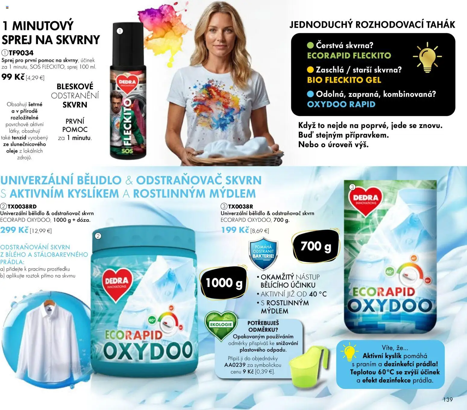 Nové Dedra akcie – leták je platný od 24.04.2026 | Strana: 39 | Produkty: Odstraňovač škvŕn