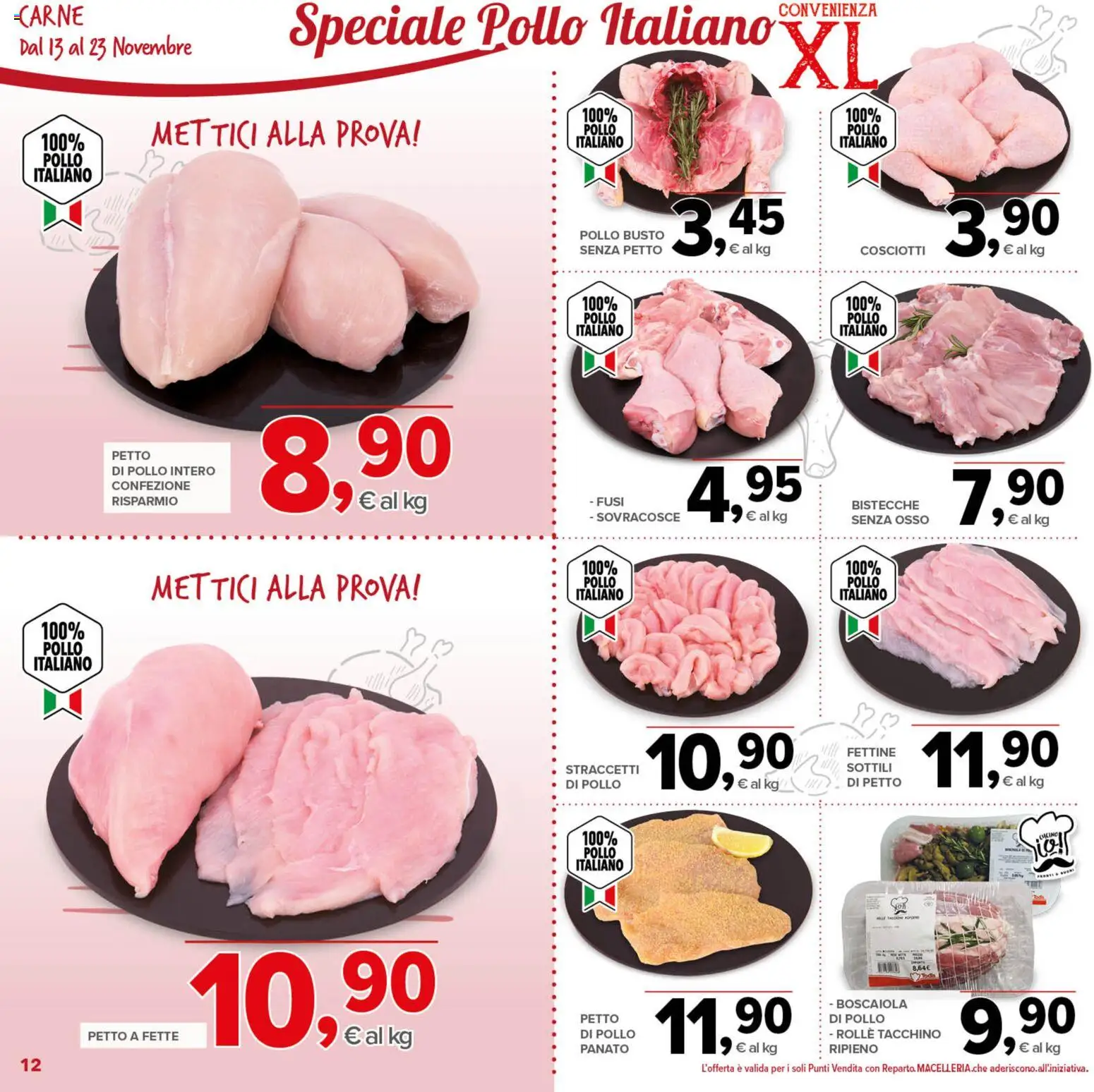 Volantino Todis del 13.11.2025 | Pagina: 12 | Prodotti: Petto di Pollo, Pollo, Tacchino