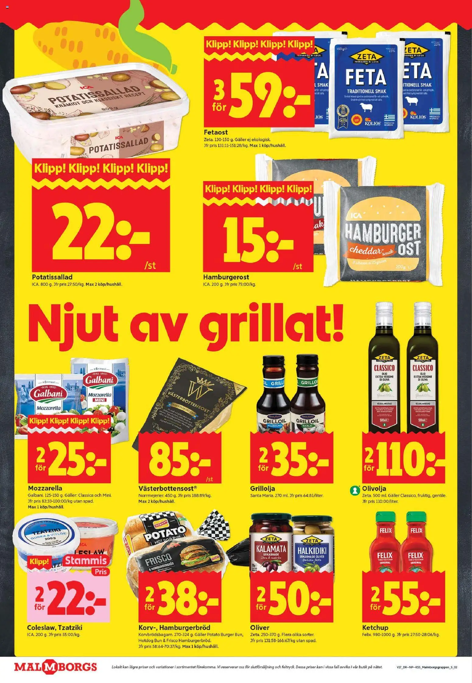 ICA Kvantum reklamblad aktuell från 20.04.2026 | Sida: 2 | Produkter: Oliver, Fetaost, Olivolja, Ketchup