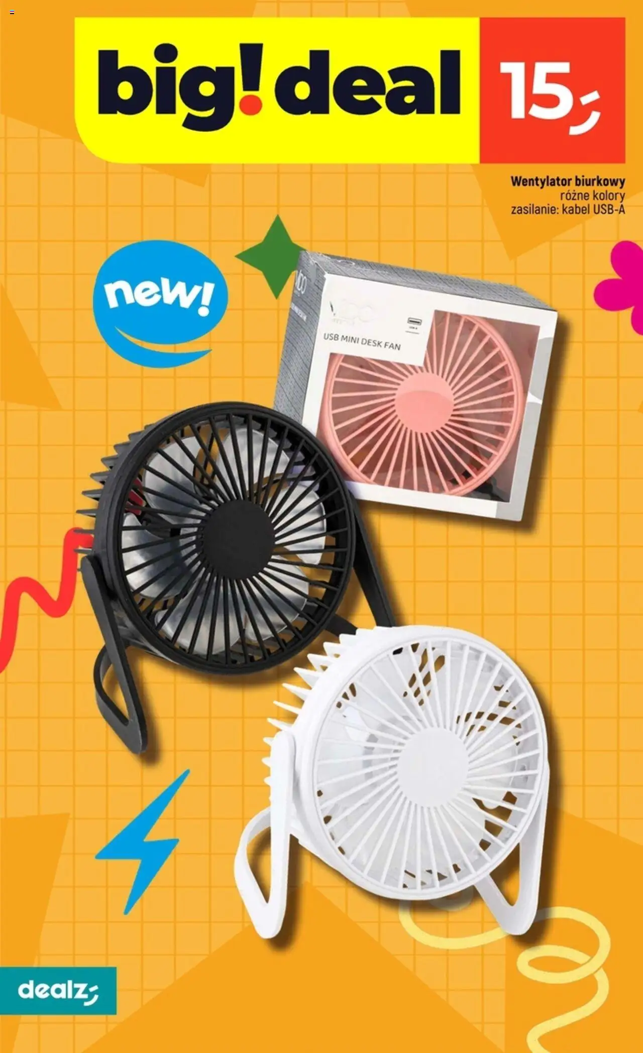 Dealz Gazetka od 31.07.2025 | Strona: 38 | Produkty: Kabel, USB, Wentylator