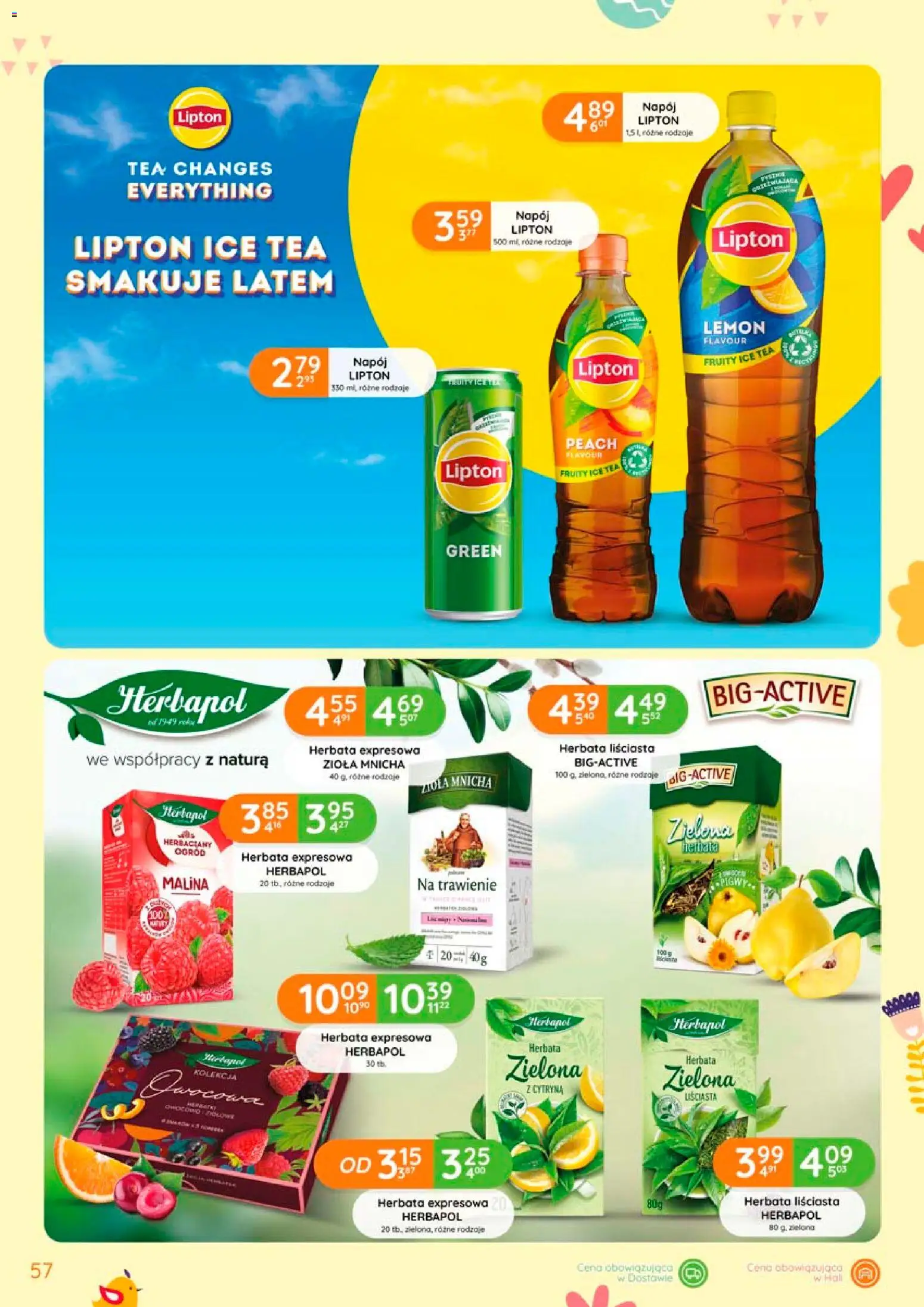 Eurocash gazetka - Oferta Produktowa od 05.03.2026 | Strona: 57 | Produkty: Cytryna, Malina, Herbata liściasta, Herbata