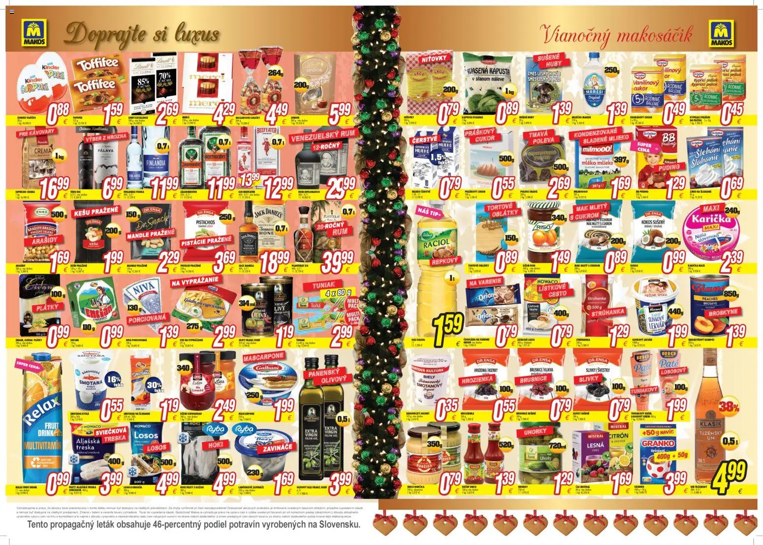 Nové Makos akcie – leták je platný od 08.12.2025 | Strana: 2 | Produkty: Smotana, Hrozienka, Arašidy, Mandle