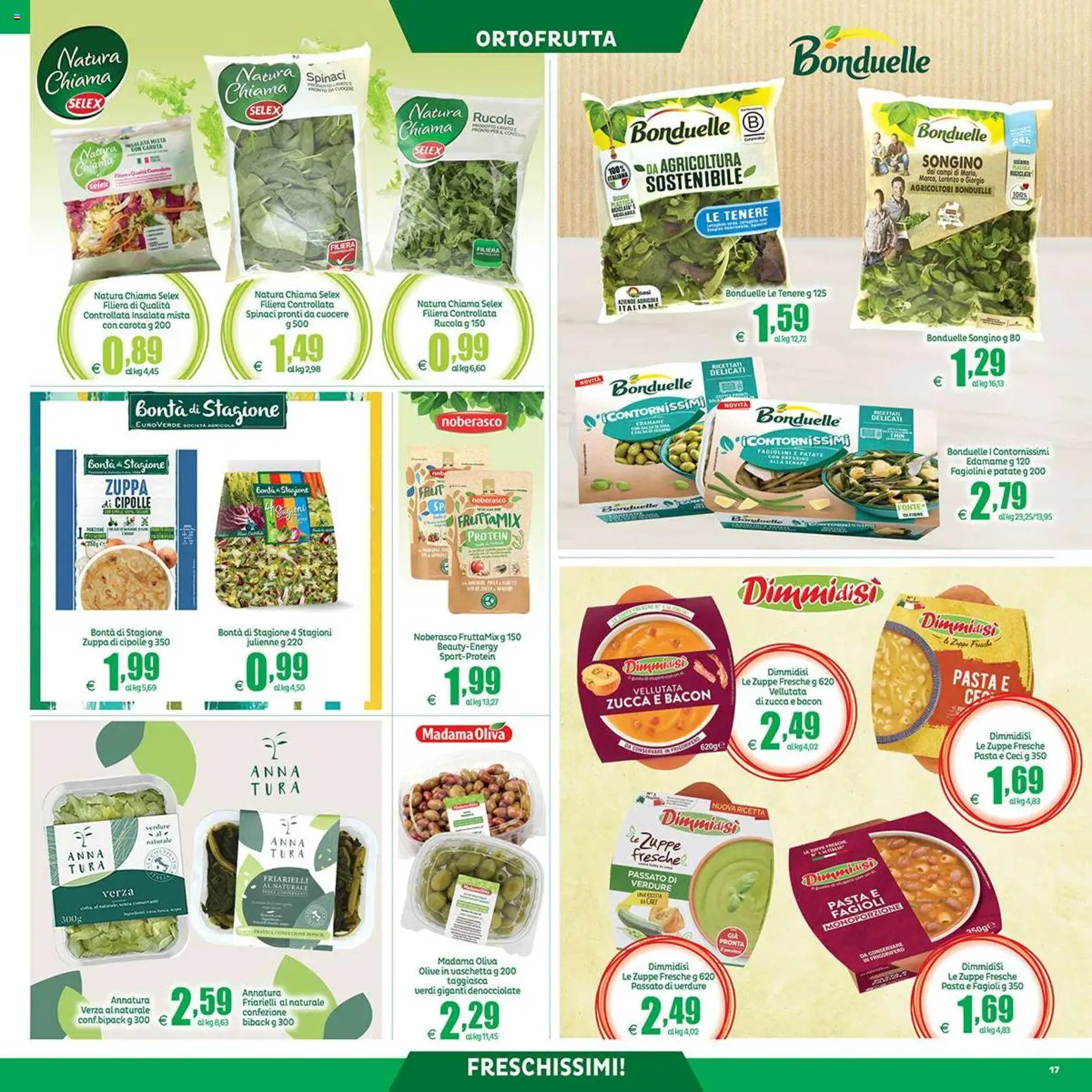Volantino Elite Supermercati del 06.03.2026 | Pagina: 17 | Prodotti: Rucola, Carota, Ceci, Fagioli