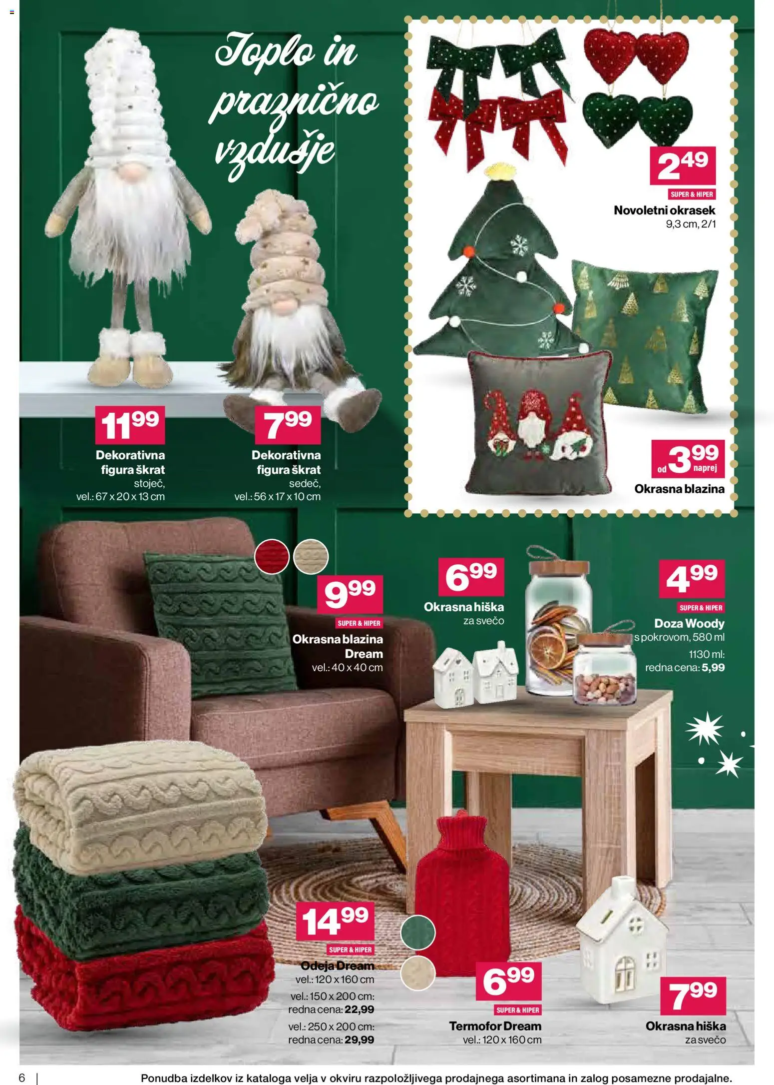 Novi Mercator katalog ponudbe – veljaven od 05.11.2025 | Stran: 6 | Izdelki: Blazina, Odeja