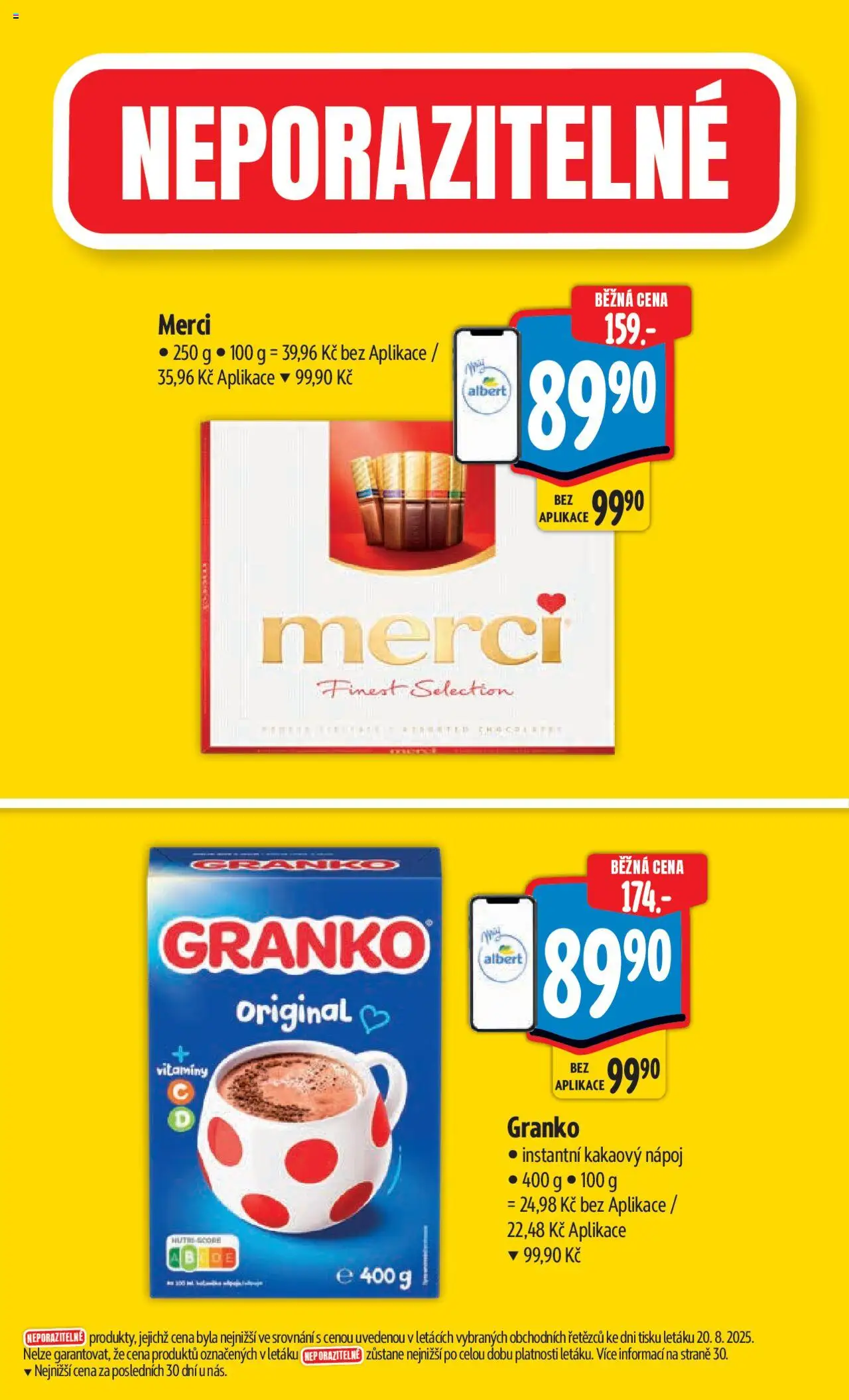 Albert leták - Hypermarket od 27.08.2025 | Strana: 4 | Produkty: Finest, Merci, Granko, Vitamíny