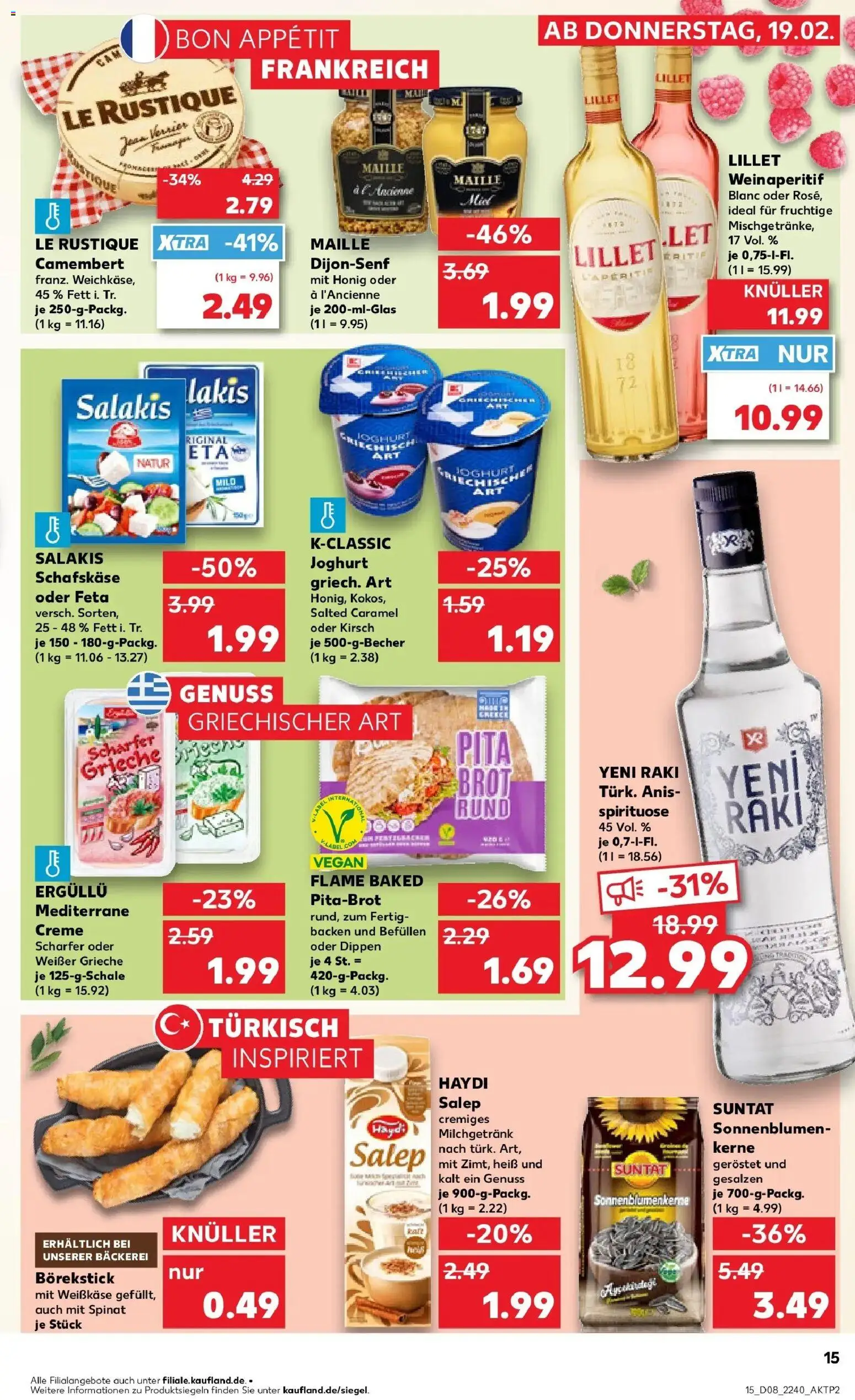 Kaufland prospekt Backnang	 – gültig ab 19.02.2026 | Seite: 23 | Produkte: Feta, Lillet, Brot, Schafskase