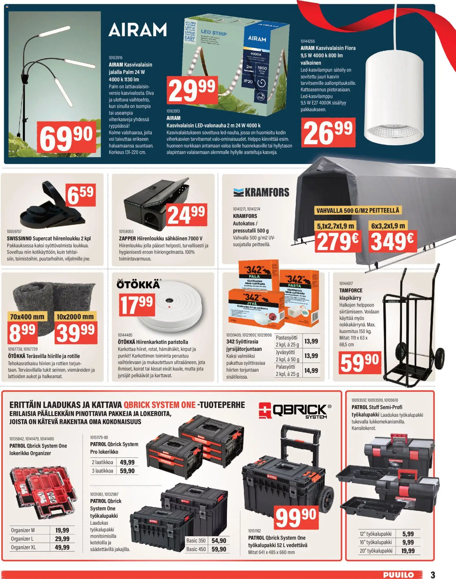 Puuilo tarjoukset – voimassa 10.11.2025 alkaen | Sivu: 3 | Tuotteet: Voi, Pasta, Hiirenloukku, Työkalupakki