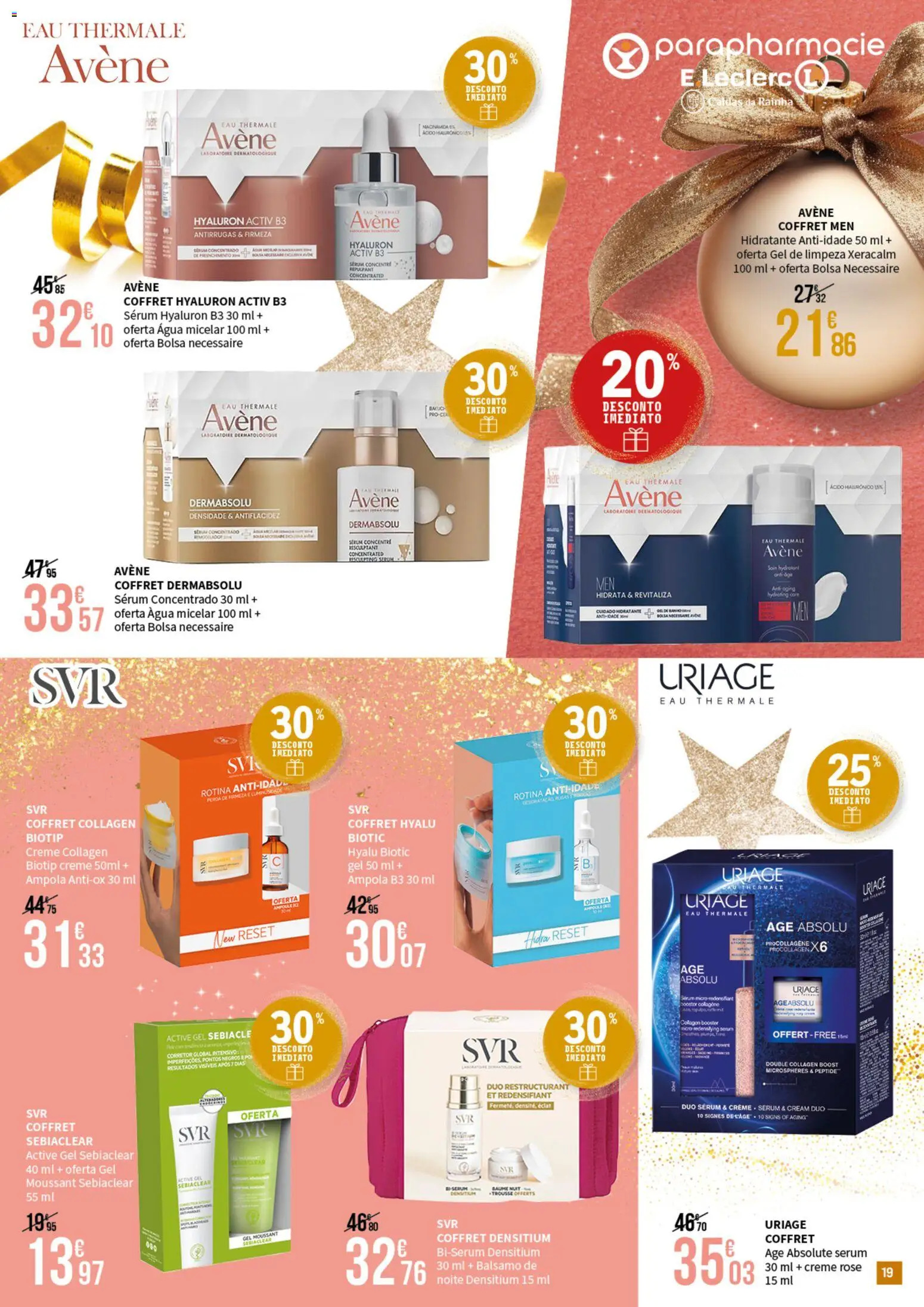 E.Leclerc - Folheto Parapharmacie Caldas da Rainha │ válido de 16.12.2025 | Página: 19 | Produtos: Necessaire, Água micelar, Corretor, Gel de limpeza