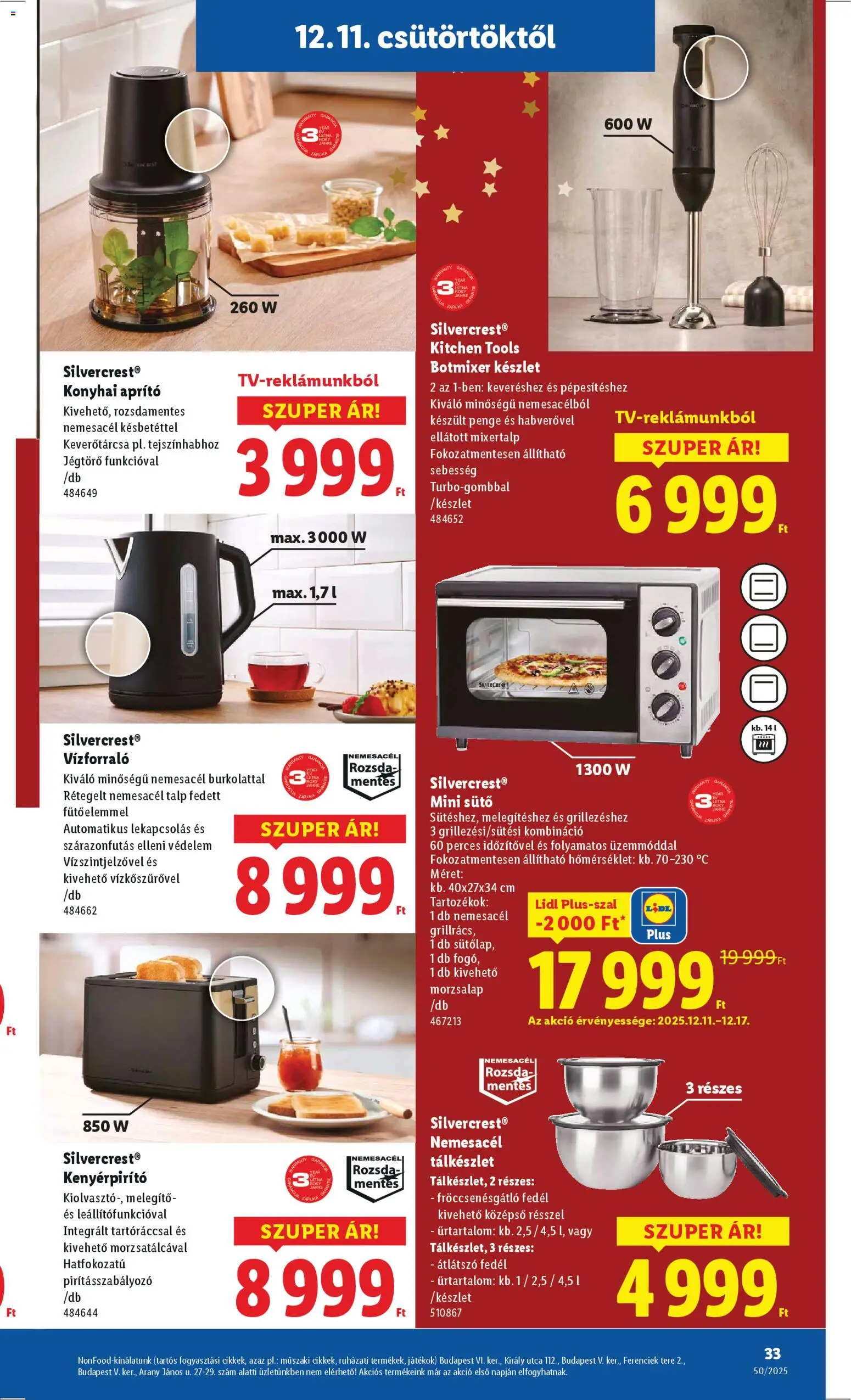 Lidl akciós ujság - amely érvényes a következő dátumtól: 11.12.2025 | Oldal: 33