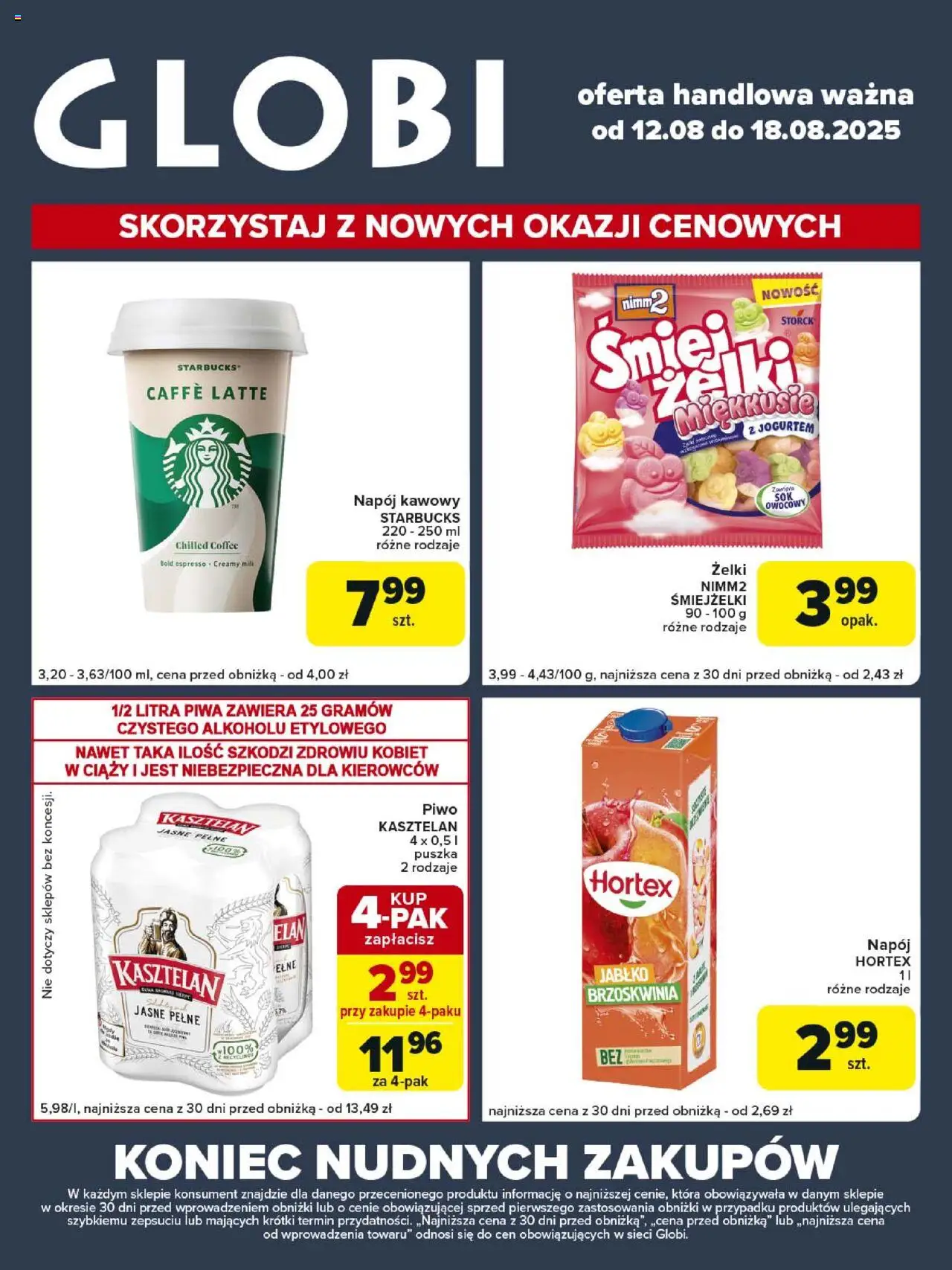 Carrefour Gazetka - Globi od 12.08.2025 | Strona: 1 | Produkty: Brzoskwinia, Żelki, Piwo