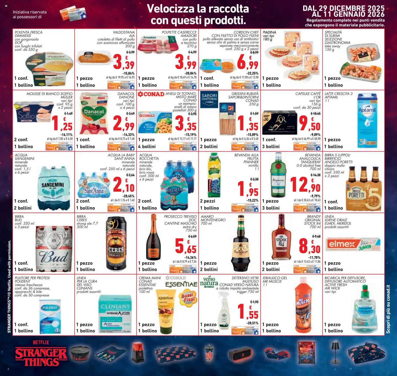 Volantino Conad del 27.12.2025 | Pagina: 18 | Prodotti: Prosecco, Olio, Piadina, Brandy