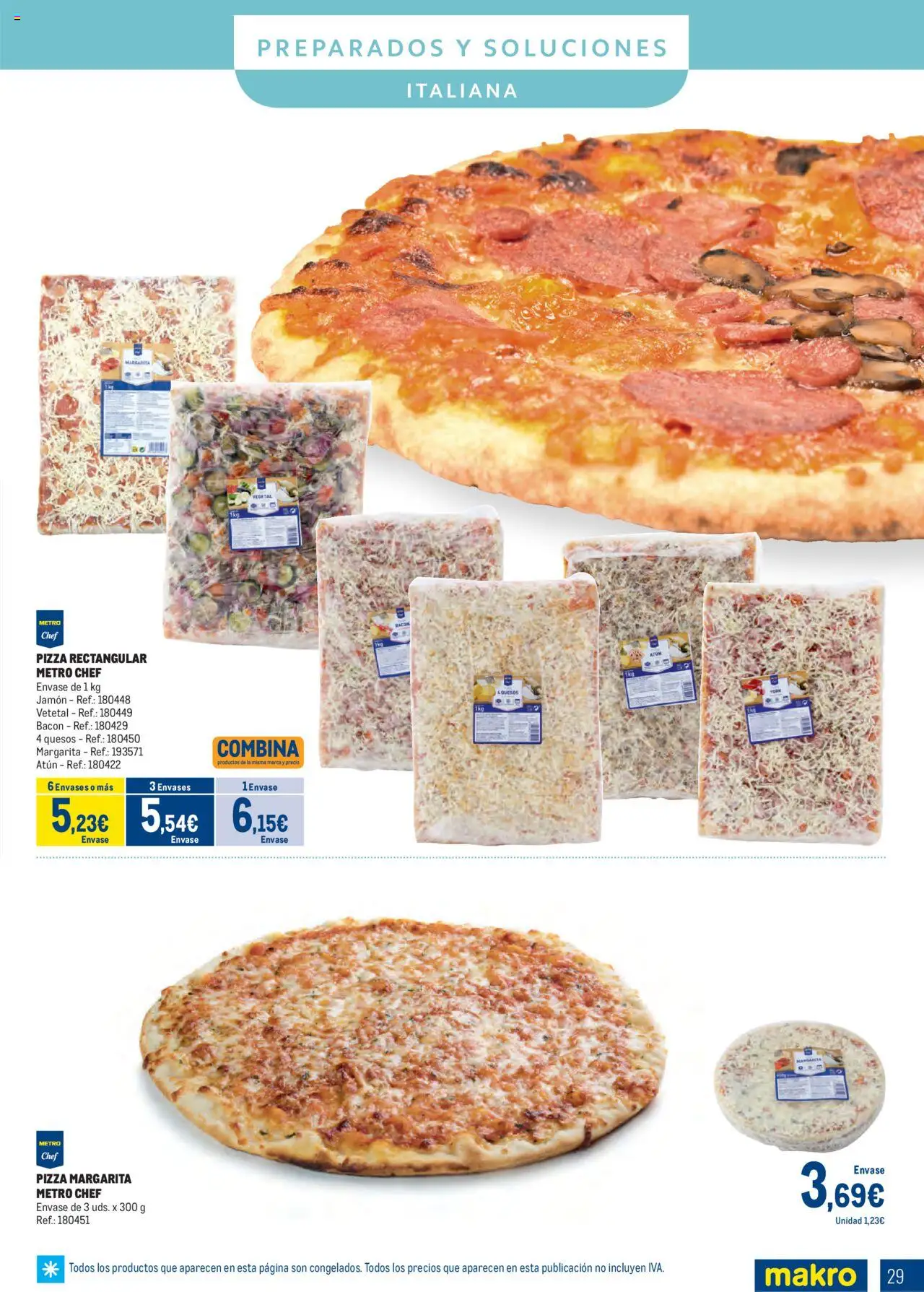 Makro - Congelados Centro │ válido desde el 04.08.2025 | Página: 29 | Productos: Jamón, Pizza