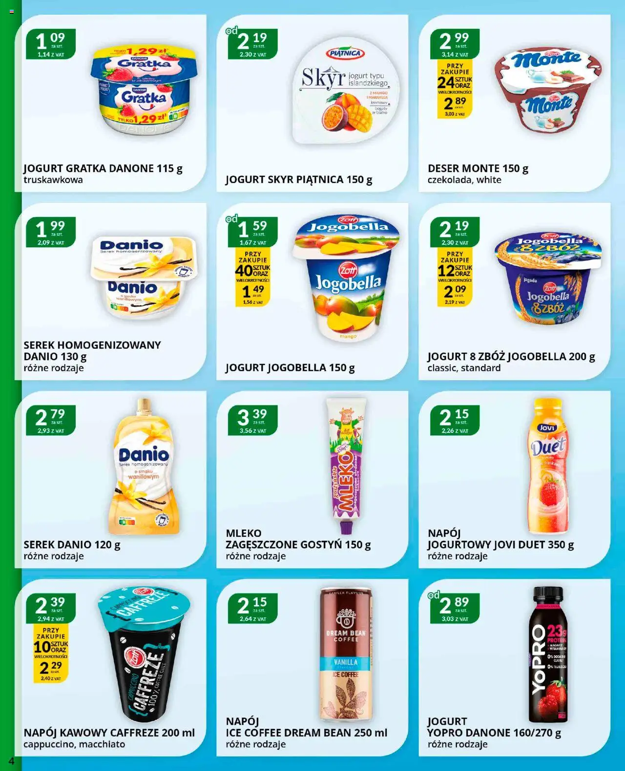 Eurocash Gazetka od 28.07.2025 | Strona: 4 | Produkty: Mango, Cappuccino, Jogurt, Skyr