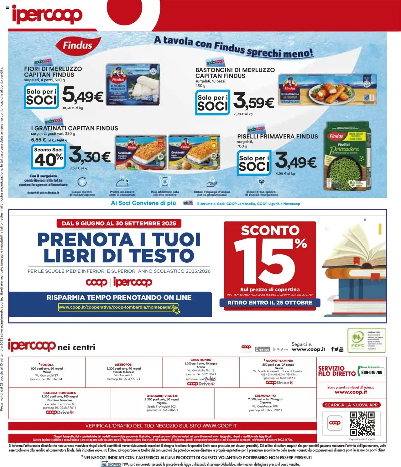 Volantino Ipercoop del 28.08.2025 | Pagina: 36 | Prodotti: Crema, Merluzzo, Data, Piselli