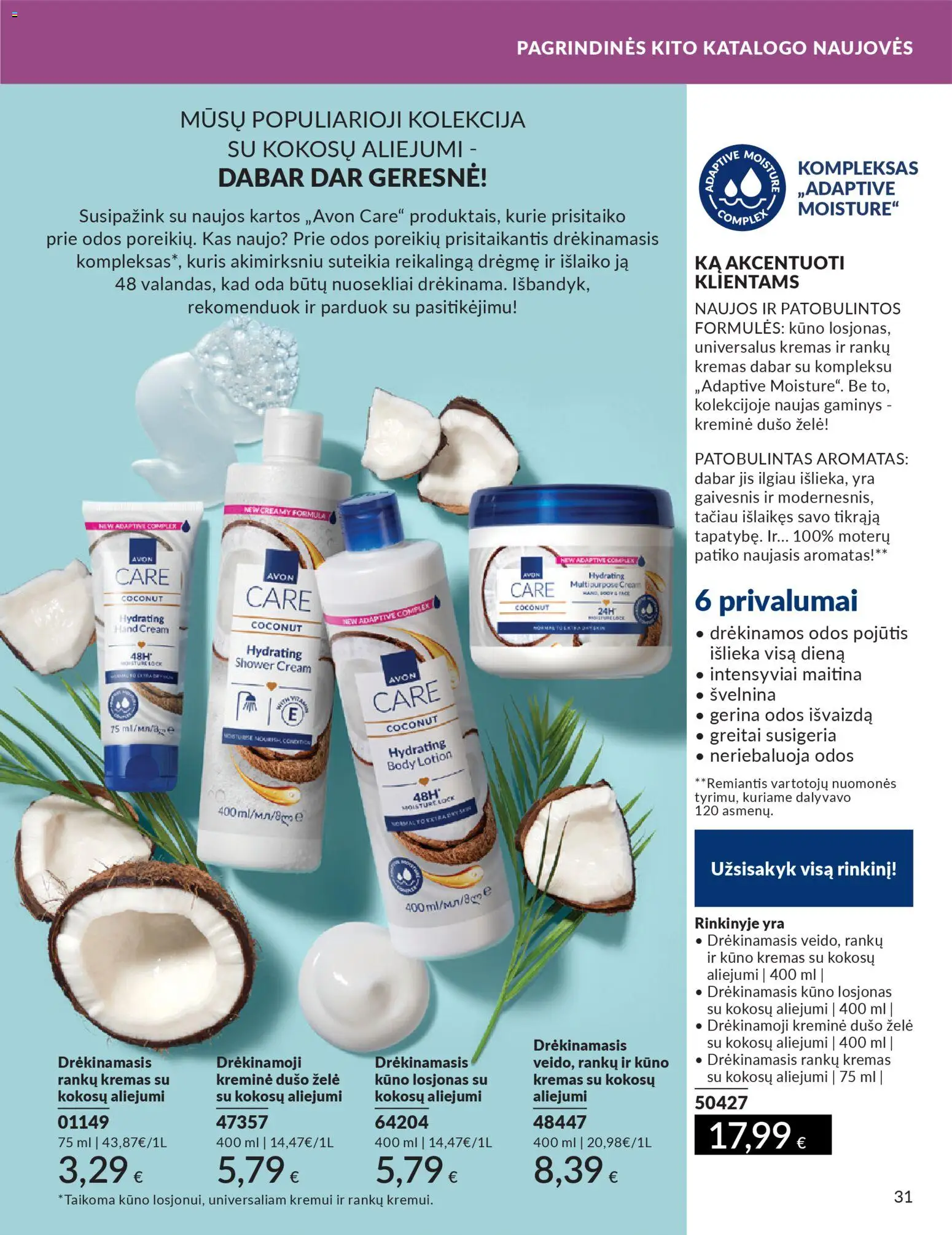 AVON akcijos nuo 01.12.2025 | Puslapis: 31 | Prekių: Kremas, Kūno kremas, Dušo želė