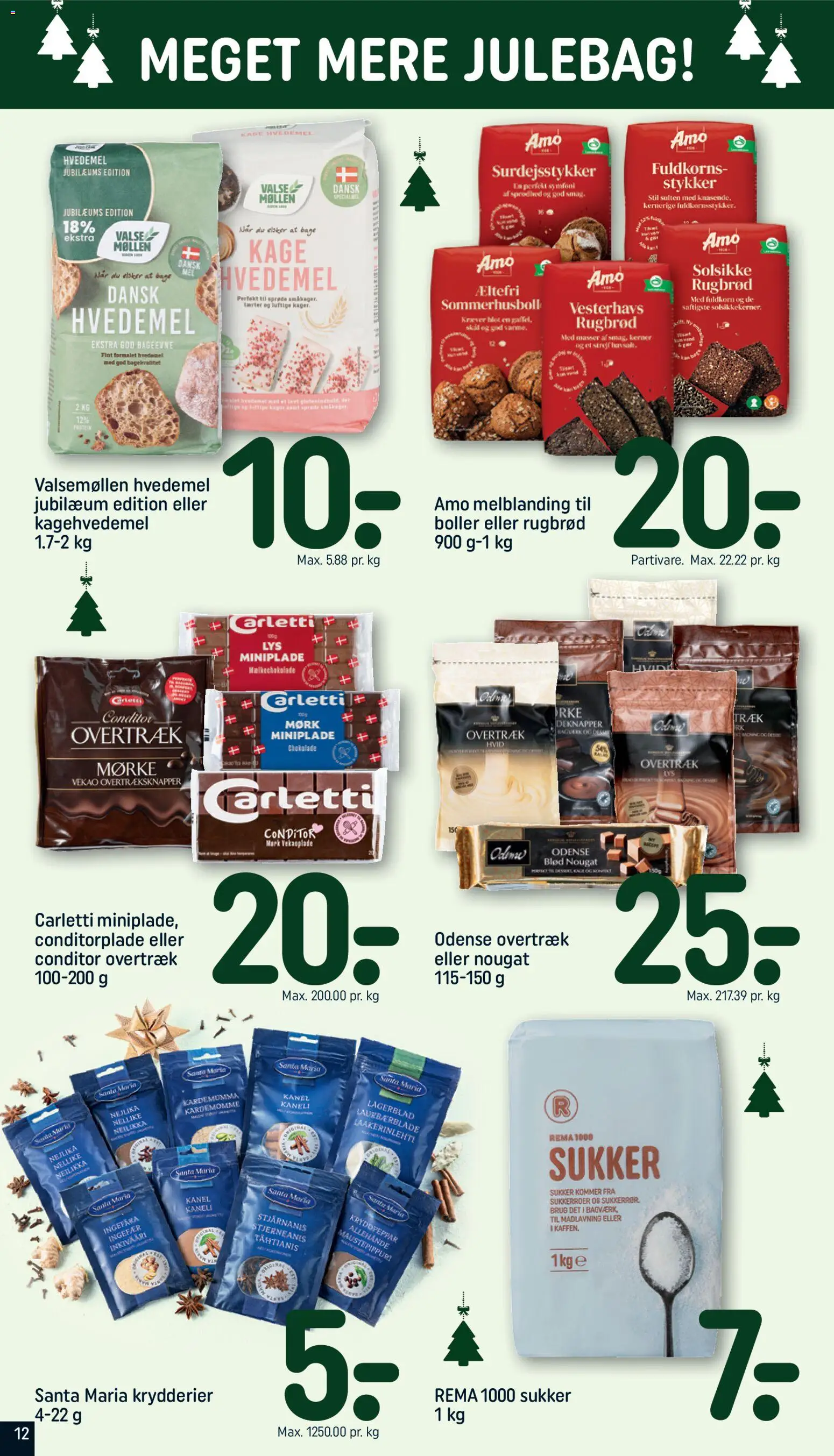 Rema 1000 tilbudsavis – gyldig fra 22.11.2025 | Side: 12 | Produkter: Chokolade, Kanel, Sukker, Nougat