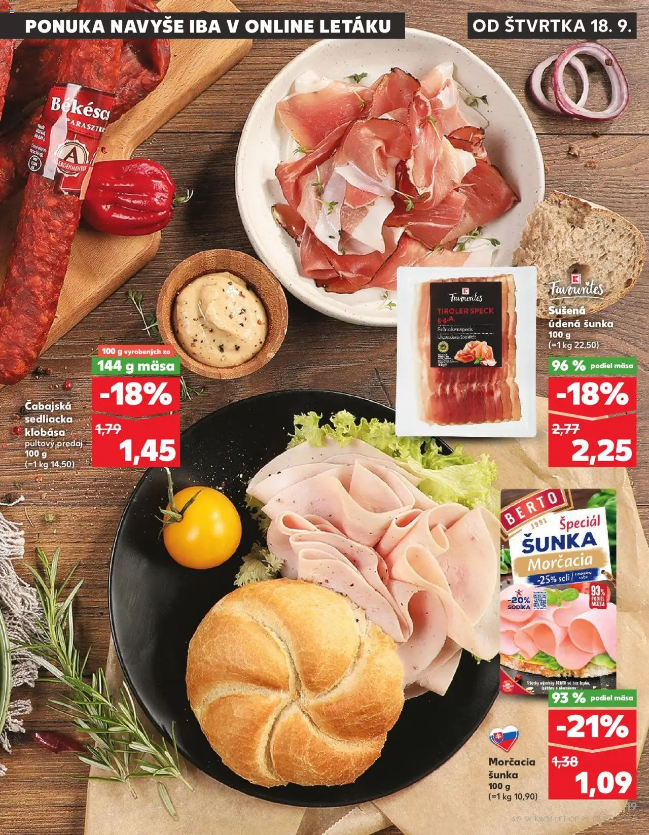 Kaufland SK akciós ujság - amely érvényes a következő dátumtól: 18.09.2025 | Oldal: 19