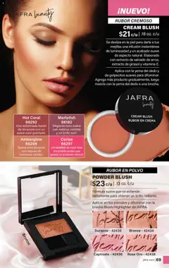Vista previa JAFRA folleto válido desde el 01.08.2025 | Página: 69 | Productos: Polvo, Rubor, Crema, Brocha