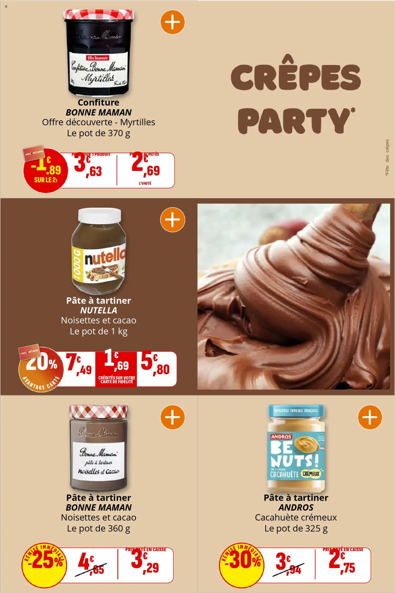 {H1} | Page: 6 | Produits: Cacahuète, Noisettes, Pâte à tartiner, Nutella