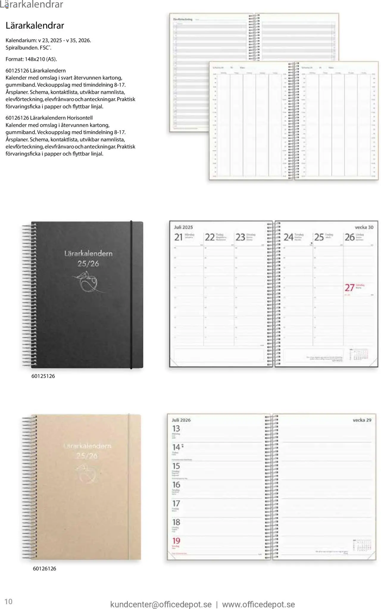 Office Depot reklamblad aktuell från 01.09.2025 | Sida: 10 | Produkter: Papper, Kalender