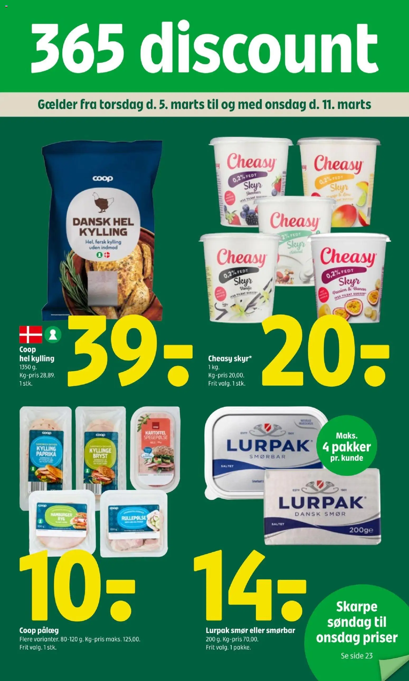 Coop 365 tilbudsavis – gyldig fra 05.03.2026 | Side: 1 | Produkter: Løg, Pålæg, Vanilje, Paprika