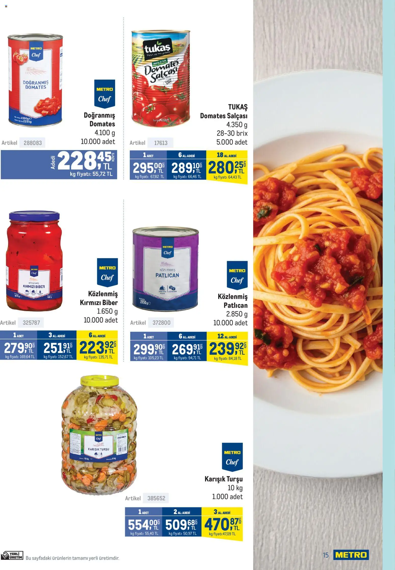 Metro - Lokantalar - 31.12.2025 tarihinden itibaren geçerlidir | Sayfa: 15