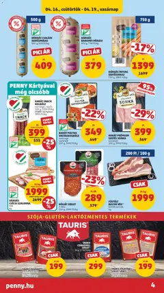 KARÁT PULYKA VASTAGKOLBÁSZ, csemege, szeletelt 100 g, 3490 Ft/kg - amely érvényes a következő dátumtól: 16.04.2026 | Oldal: 4 | Termékek: Kolbász, Sonka, Bacon, Vastagkolbász