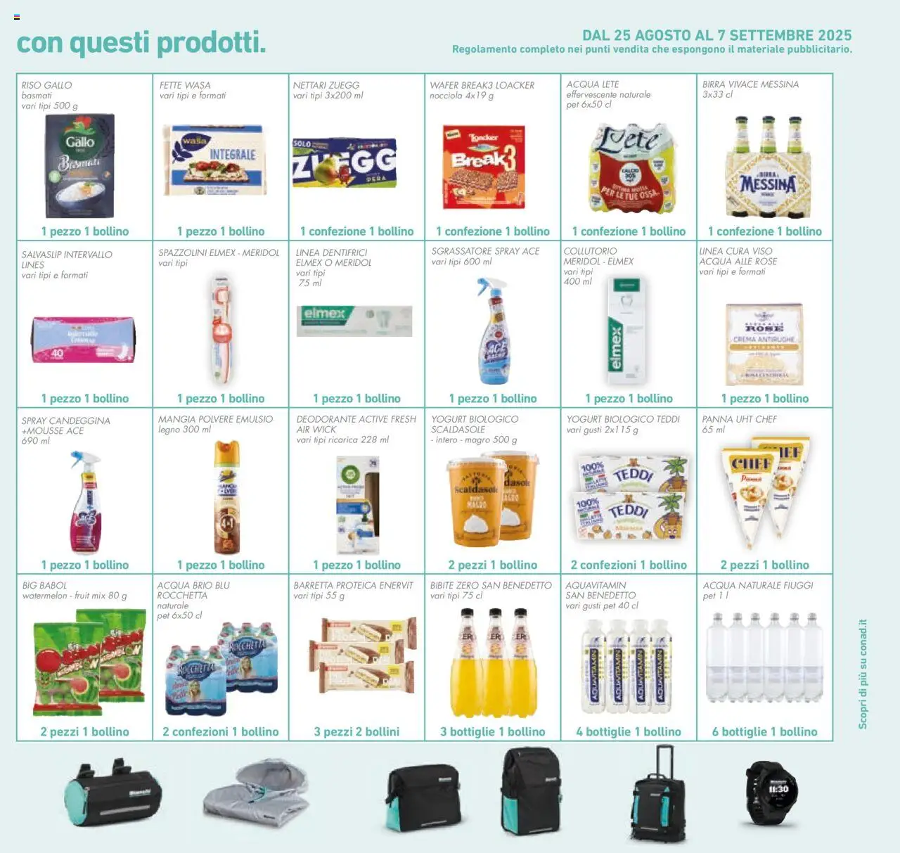 Volantino Conad del 27.08.2025 | Pagina: 33 | Prodotti: Collutorio, Panna, Sgrassatore, Acqua naturale