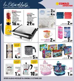 Volantino Conad del 10.09.2025 | Pagina: 28 | Prodotti: Frullatore, Bottiglia, Tovaglia, Coprisedia