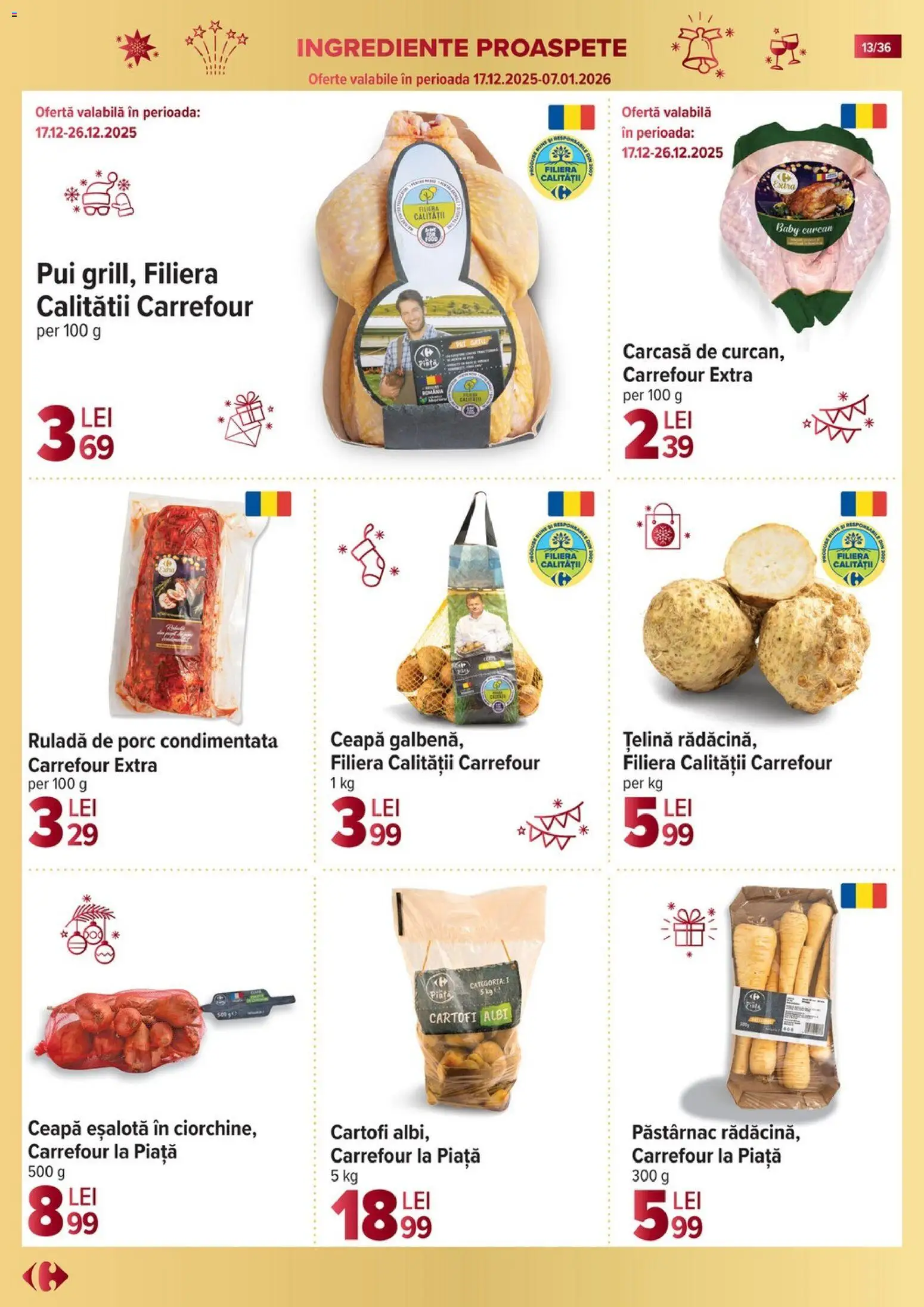 Noul catalog Carrefour – valabil de la 19.11.2025 | Pagină: 13 | Produse: Grill, Hacıyatmaz Kedi Oyuncağı, Porumb, Usturoi