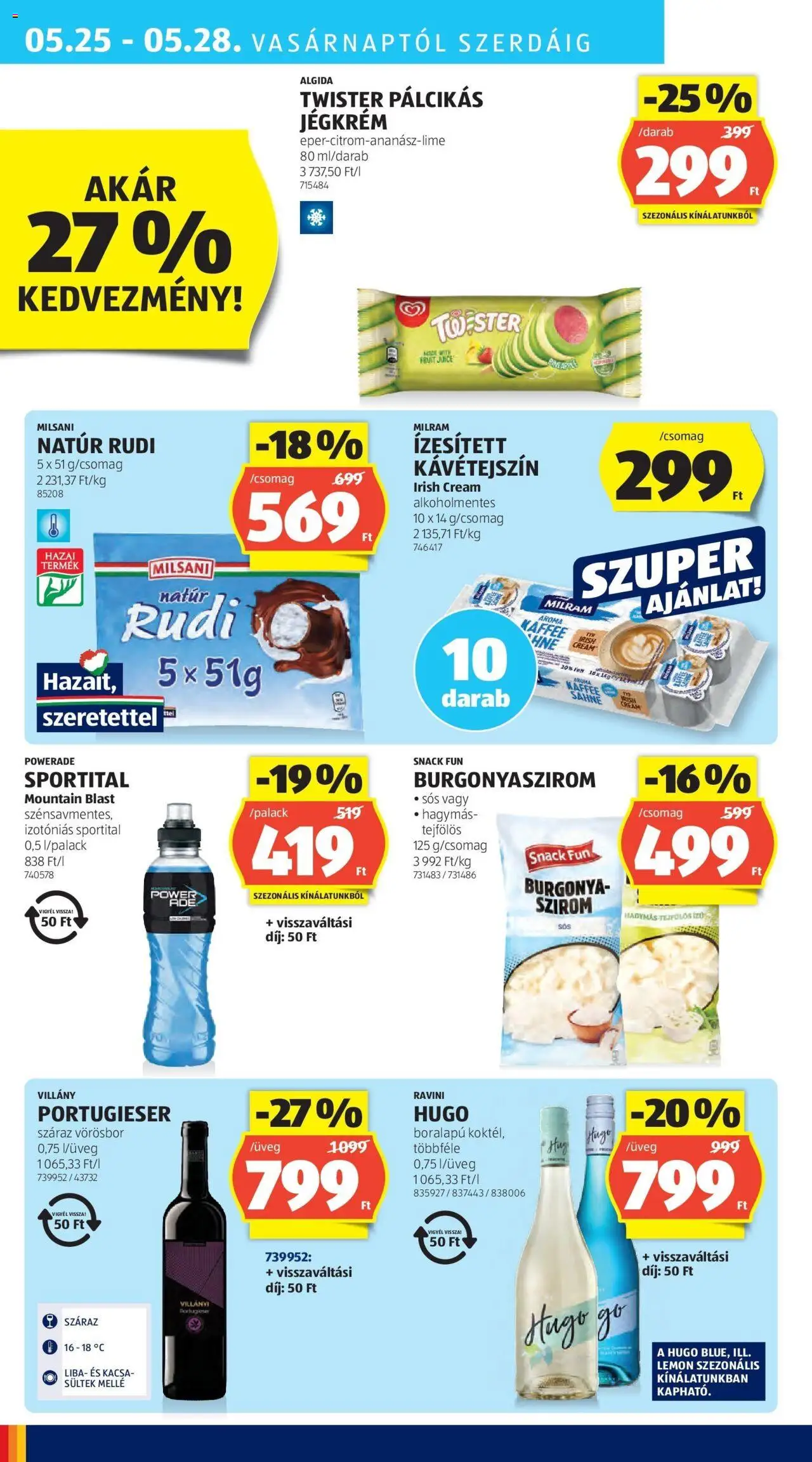 Aldi akciós ujság - amely érvényes a következő dátumtól: 29.05.2025 | Oldal: 36 | Termékek: Liba, Burgonyaszirom, Vörösbor, Jégkrém