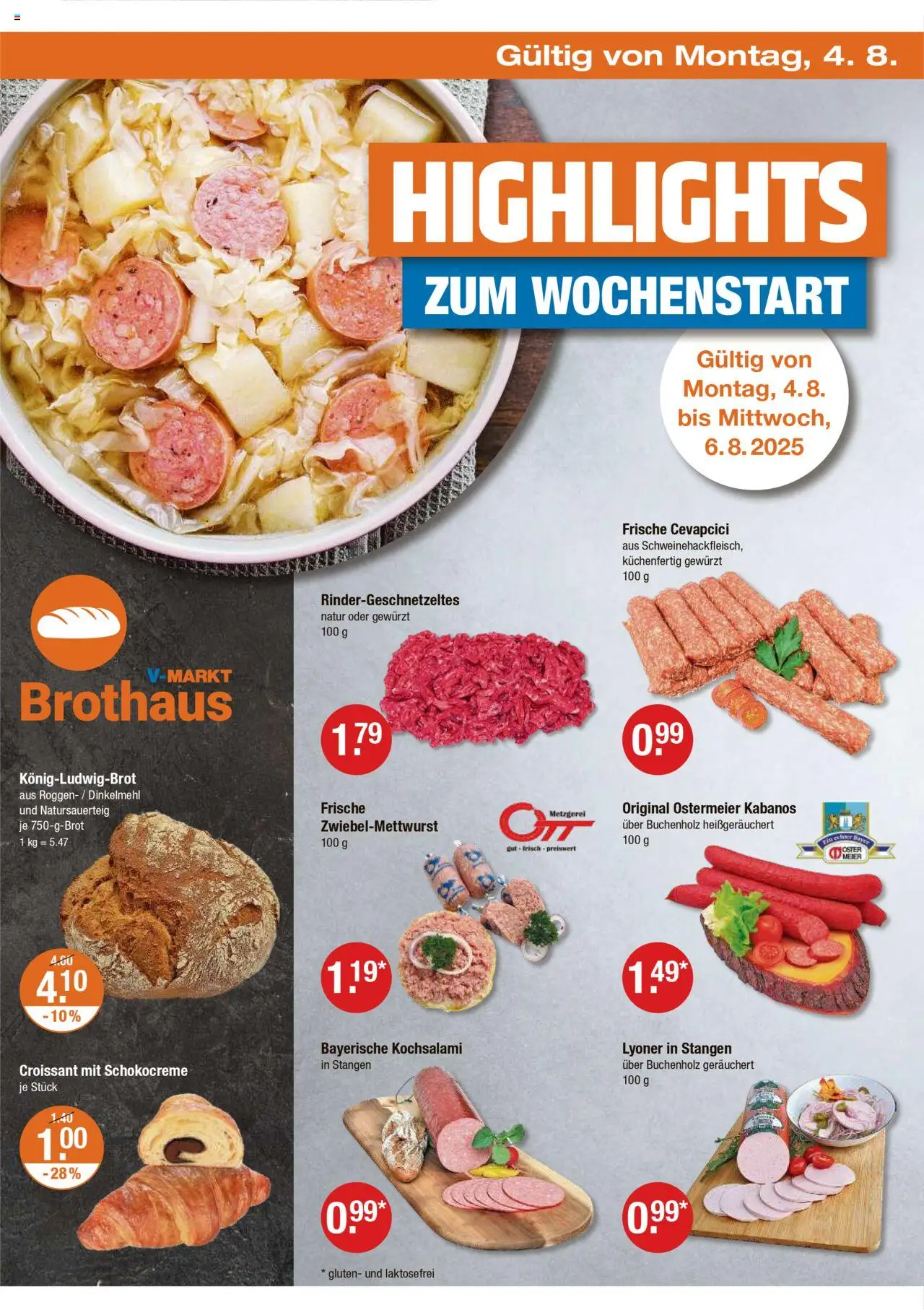 V-Markt - Schwaben/Oberbayern - gültig ab dem 31.07.2025 | Seite: 18 | Produkte: Cevapcici, Croissant