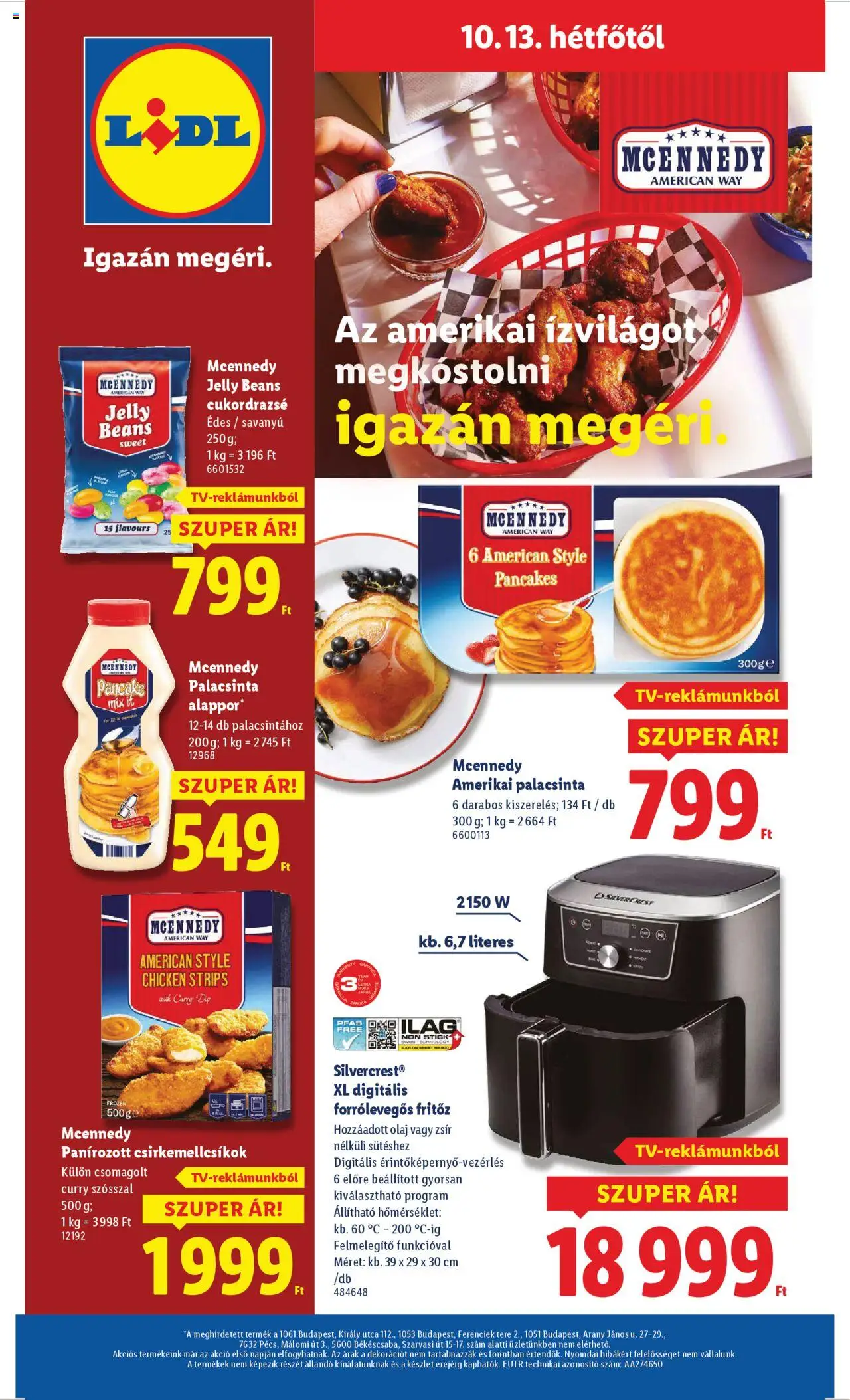 Lidl akciós ujság - amely érvényes a következő dátumtól: 09.10.2025 | Oldal: 64 | Termékek: Fritőz, Olaj