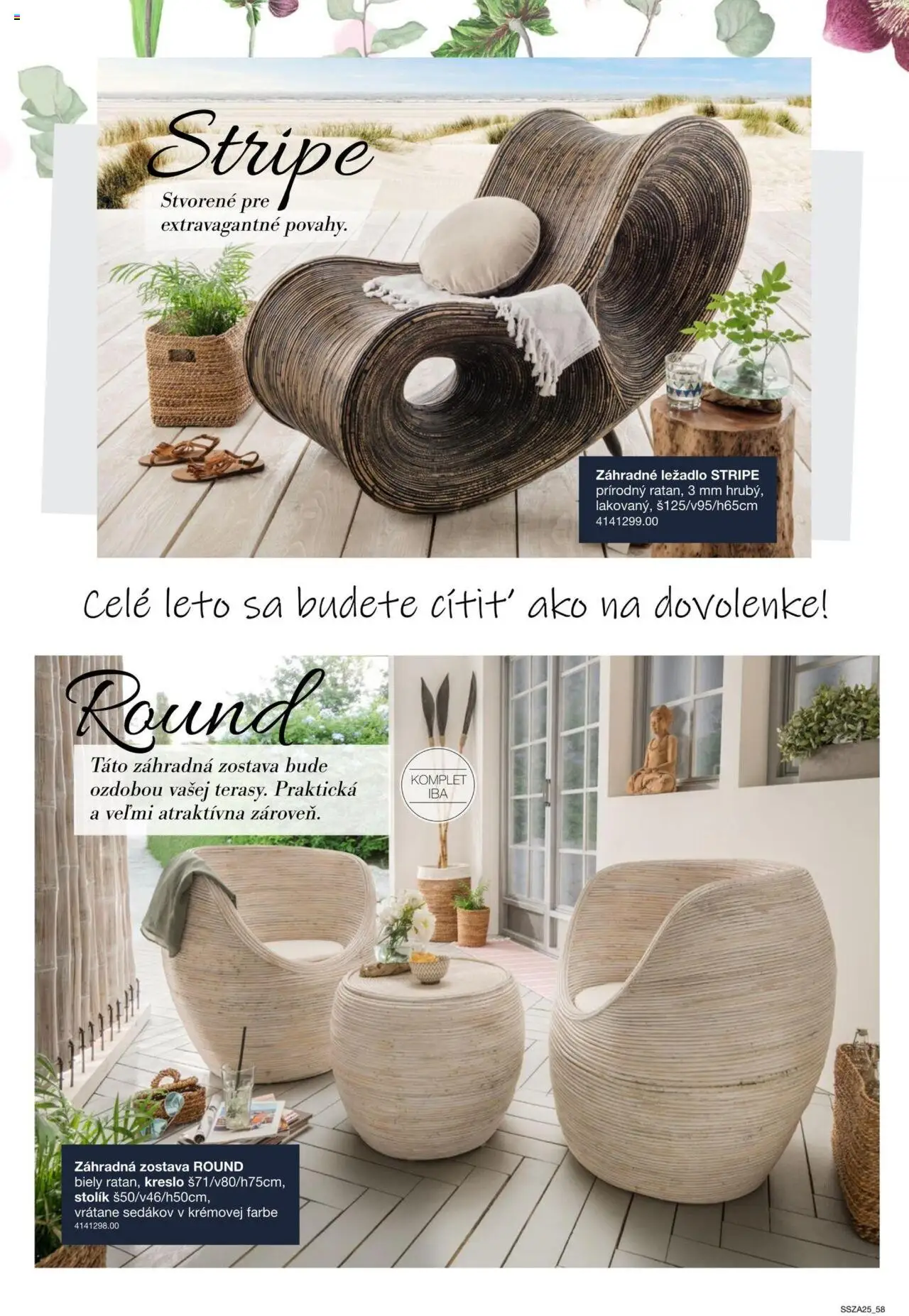Nové Sconto nábytok akcie – leták je platný od 21.02.2025 | Strana: 58 | Produkty: Ratanové kreslo, Kreslo, Ležadlo