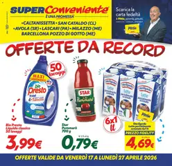 Anteprima del volantino SuperConveniente volantino Caltanissetta, San Cataldo, Avola, Lascari, Milazzo, Barcellona valido a partire dal 17.04.2026