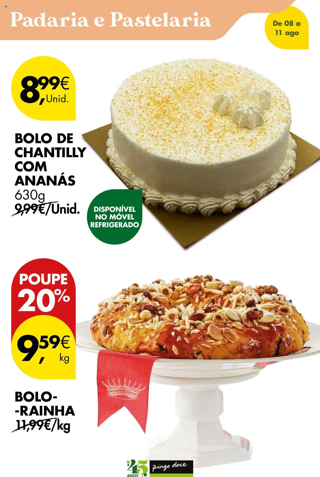 Pingo Doce Poupe este Fim de Semana │ válido de 08.08.2025 | Página: 10 | Produtos: Padaria, Bolo, Chantilly