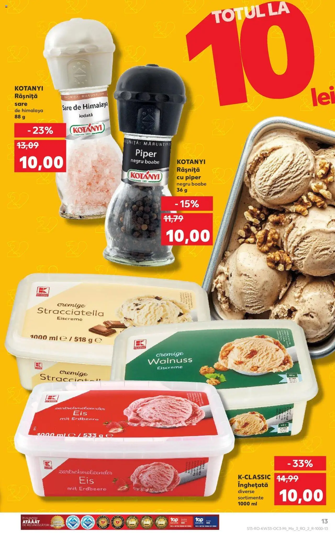 Catalog Kaufland - Satu Mare – valabil de la 13.08.2025 | Pagină: 13 | Produse: Înghețată, Sare, Piper